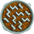 Outward Hound Fun Feeder Slo Bowl Dog Slow Feeder, Notch, Sage, 11.8"