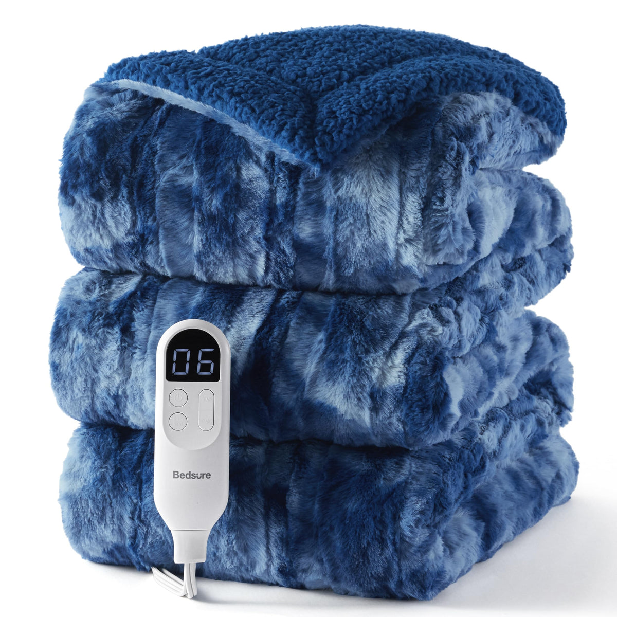 Bedsure Electric Blanket Twin with Preheat Function - Soft Flannel Heated Blanket Twin Size, Fast Heating with 6 Time Settings (Up to 10H) & 6 Heat Settings, Gifts for Grandma (62x84 inches, Grey)