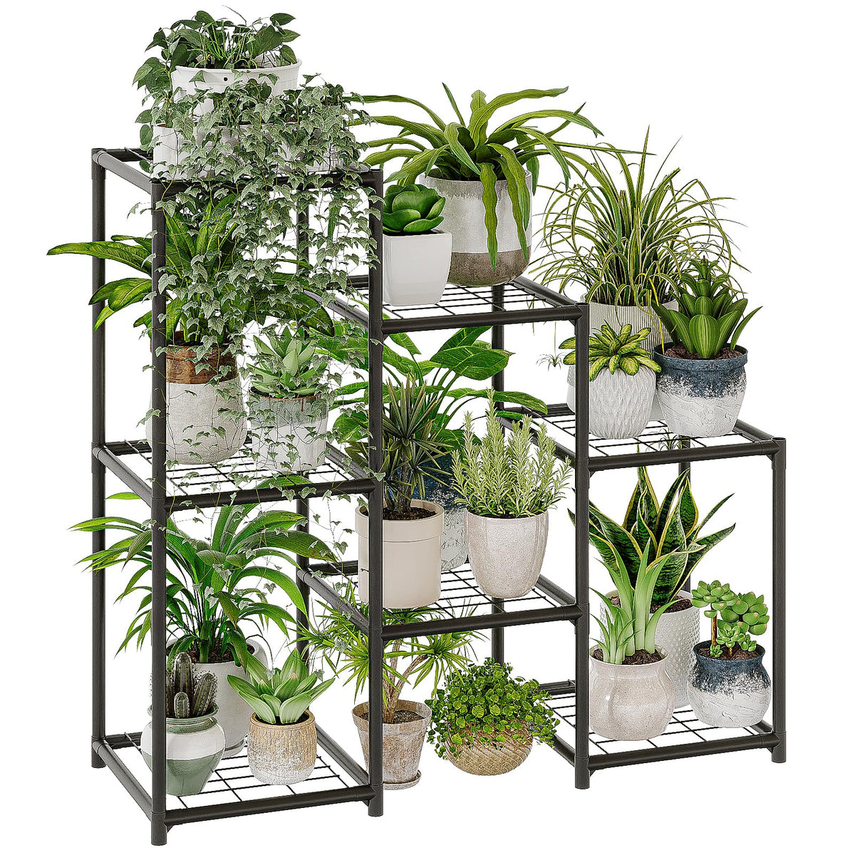 Bamworld Plant Stand Indoor with Flower Fairy Lights Battery Plant Shelf Father Jim Norris notebooks