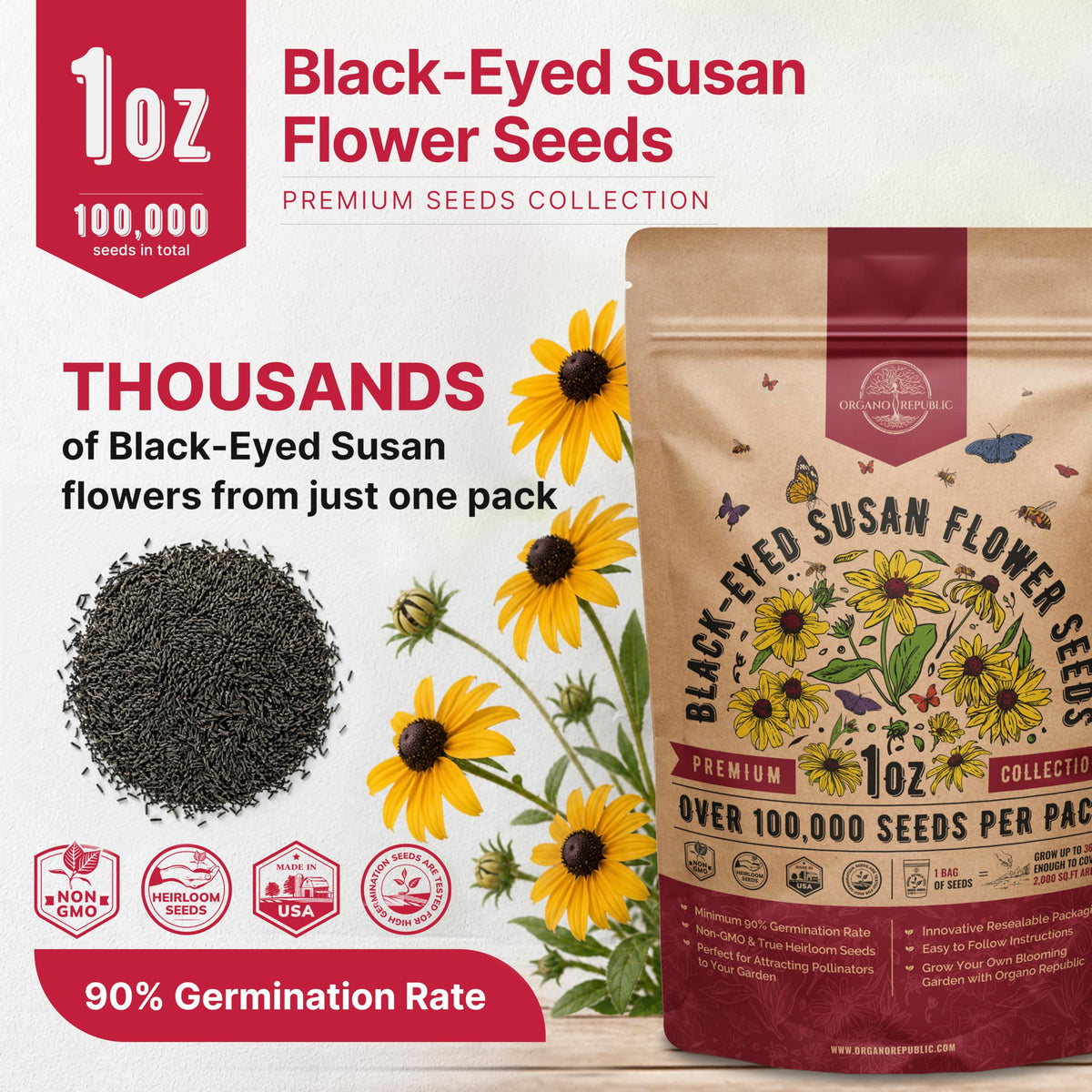 Cosmos Flower Seeds Pack 1 oz - 4,500 Non-GMO Heirloom Annual Seeds for Planting Indoor & Outdoor Gardening, Flower Seed for Garden in Resealable Packet, Floral Mix for Pollinators Perennial Mix Father Jim Norris notebooks