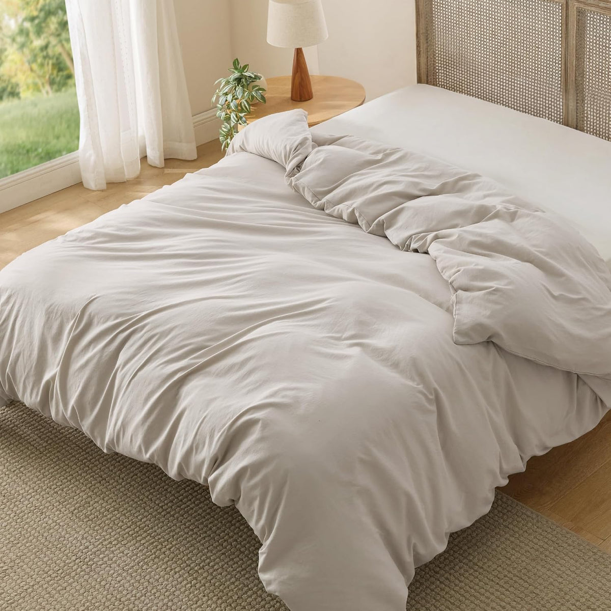 Bedsure Skipper Blue Duvet Cover Queen Size - 3 Pieces Prewashed Cotton-Like Polyester Extra Soft Bedding Set, Includes 1 Duvet Cover 90x90 Inches with Zipper Closure & 2 Pillow Shams, No Comforter