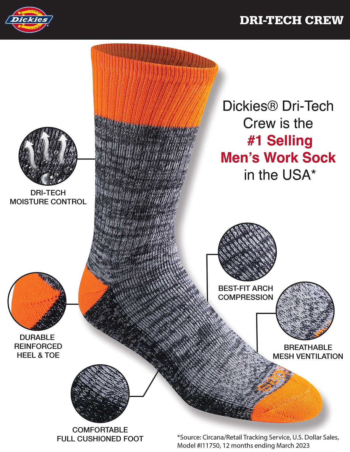 Dickies Men's Dri-tech Original Moisture Control Crew Socks, Available in M-xxl (6, 12, 18 Pairs) Father Jim Norris notebooks