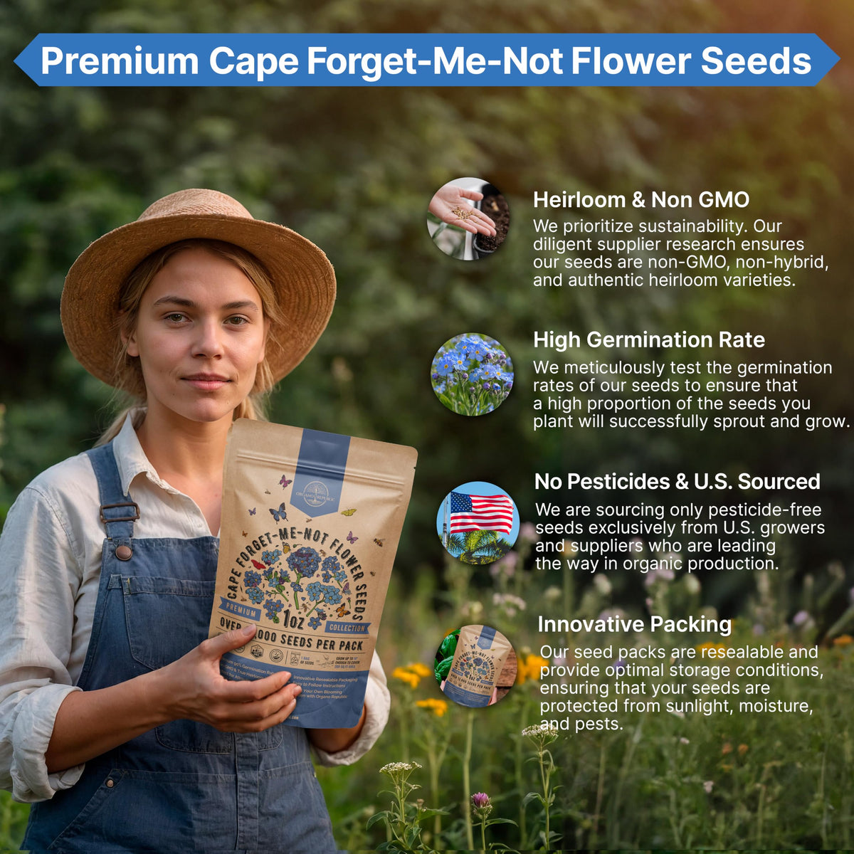 Cosmos Flower Seeds Pack 1 oz - 4,500 Non-GMO Heirloom Annual Seeds for Planting Indoor & Outdoor Gardening, Flower Seed for Garden in Resealable Packet, Floral Mix for Pollinators Perennial Mix Father Jim Norris notebooks
