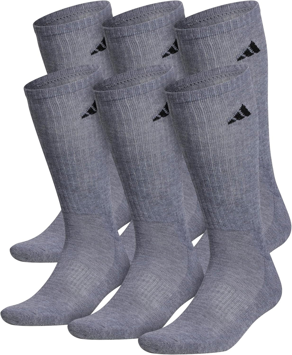 adidas Mens Athletic Crew Socks 6 Pairs Casual - White