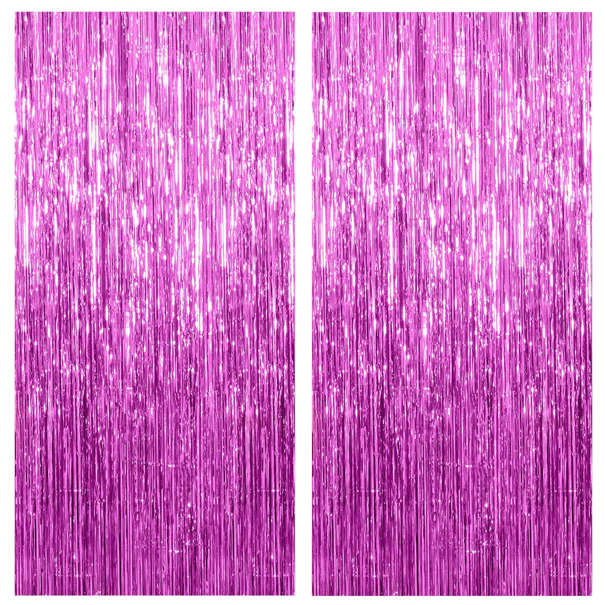 2 Pack Blue Party Decorations Ocean Party Decor Supplies Blue Party Streamers Birthday Decorations Tinsel Foil Fringe Curtains Photo Booth Props Celebration Decorations