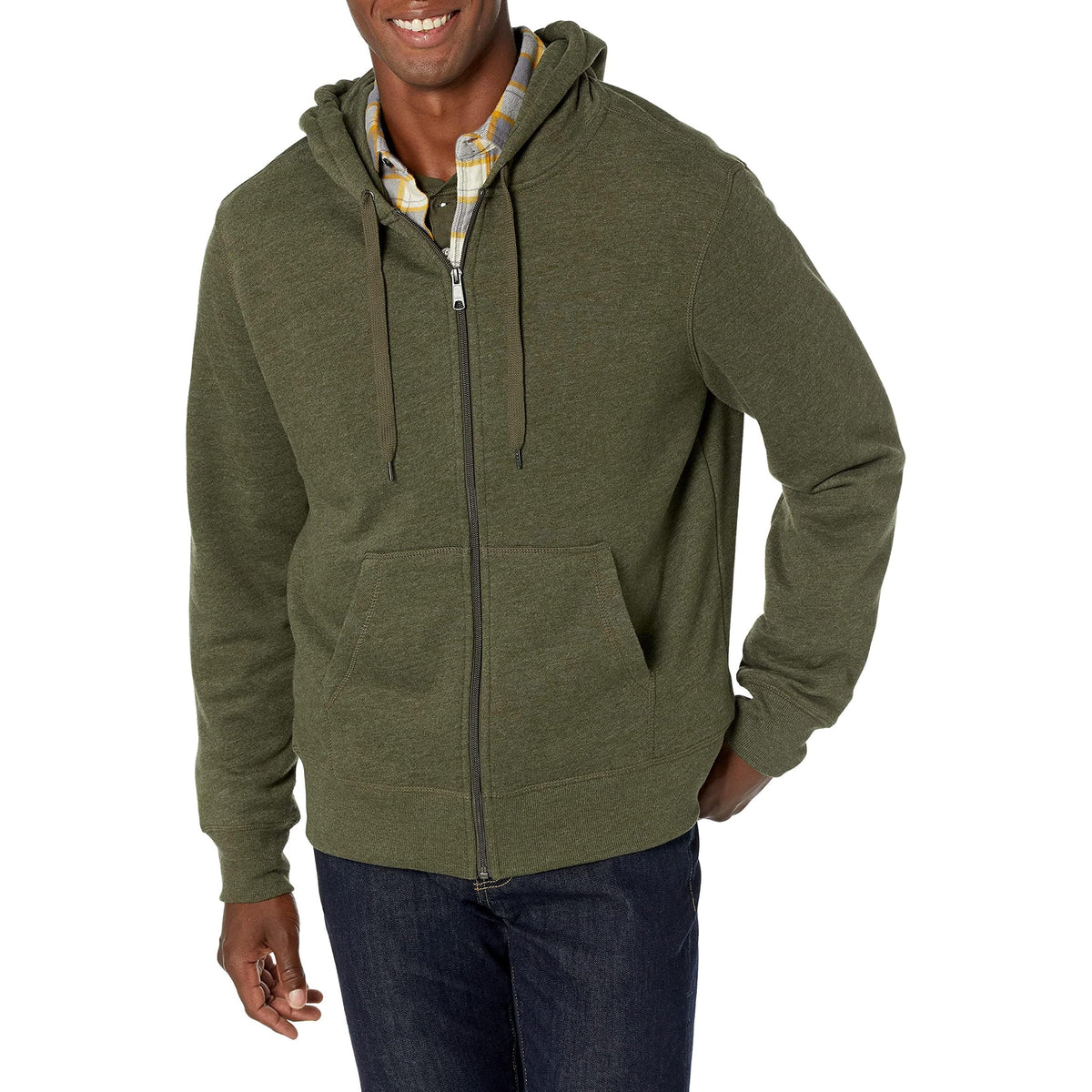 Amazon Essentials Men's Full-Zip Fleece Hoodie Sweatshirt (Available in Big & Tall)