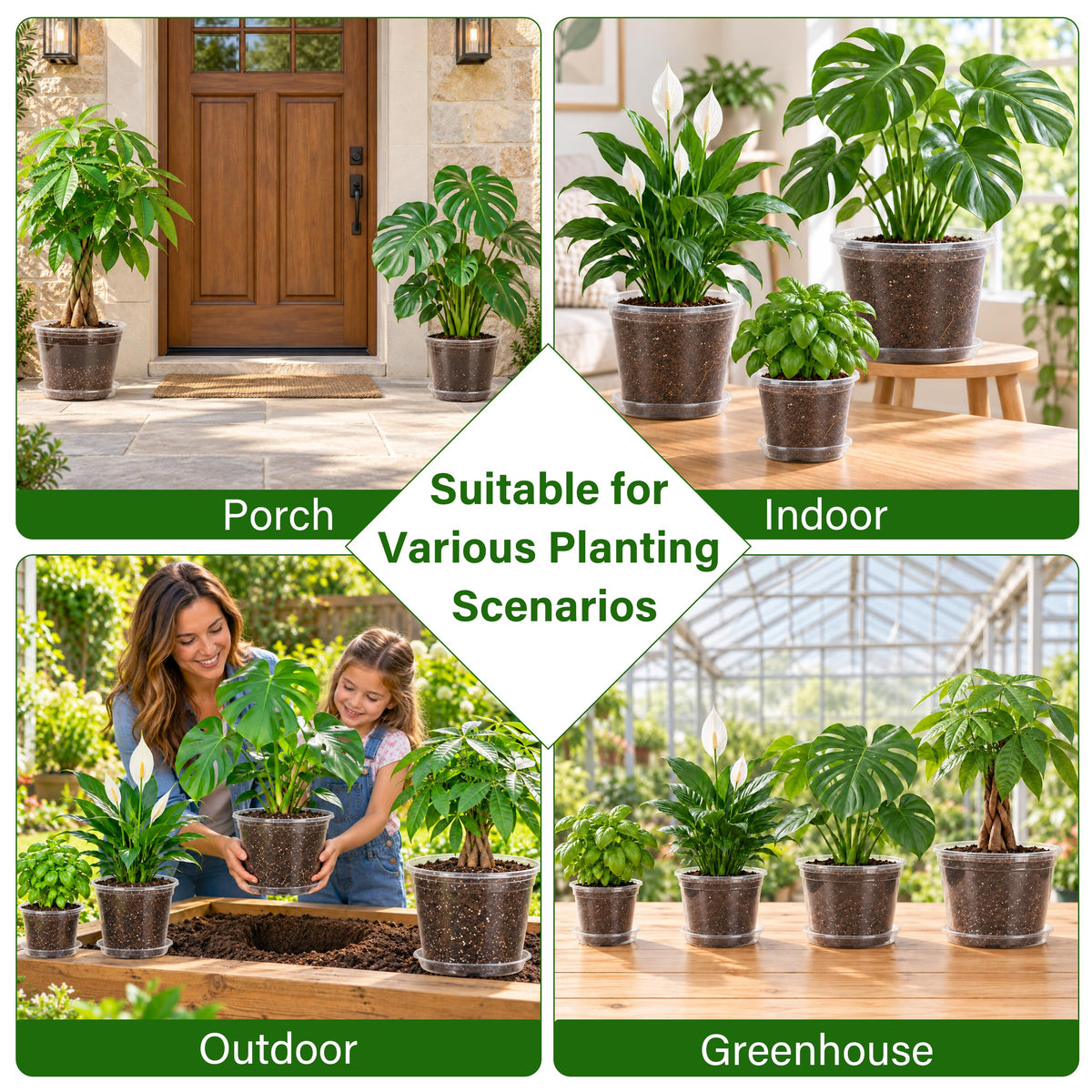 Bluepro Clear Nursery Pots with Humidity Domes, 4 Inch, 30-Pack Father Jim Norris notebooks