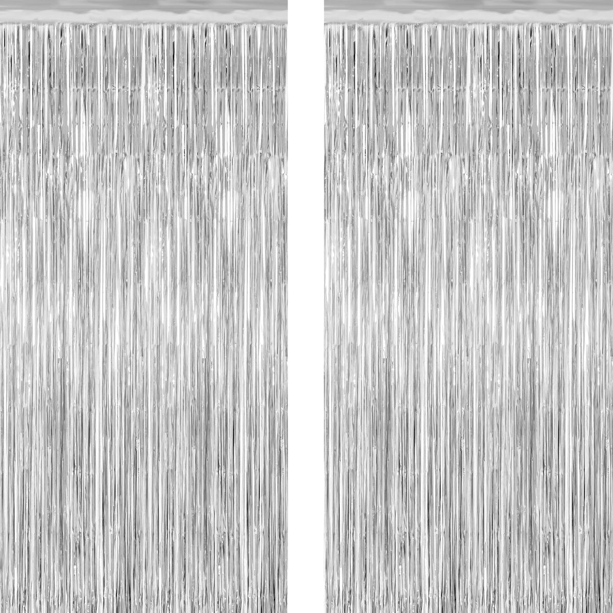 2 Pack Pink Party Decorations, 3.28 FT x 7.05 FT Pink Backdrop, Metallic Tinsel Backdrop Fringe Curtains Backdrop Curtains, Photo Backdrop Party Supplies Birthday Party Decorationsay Party Decorations