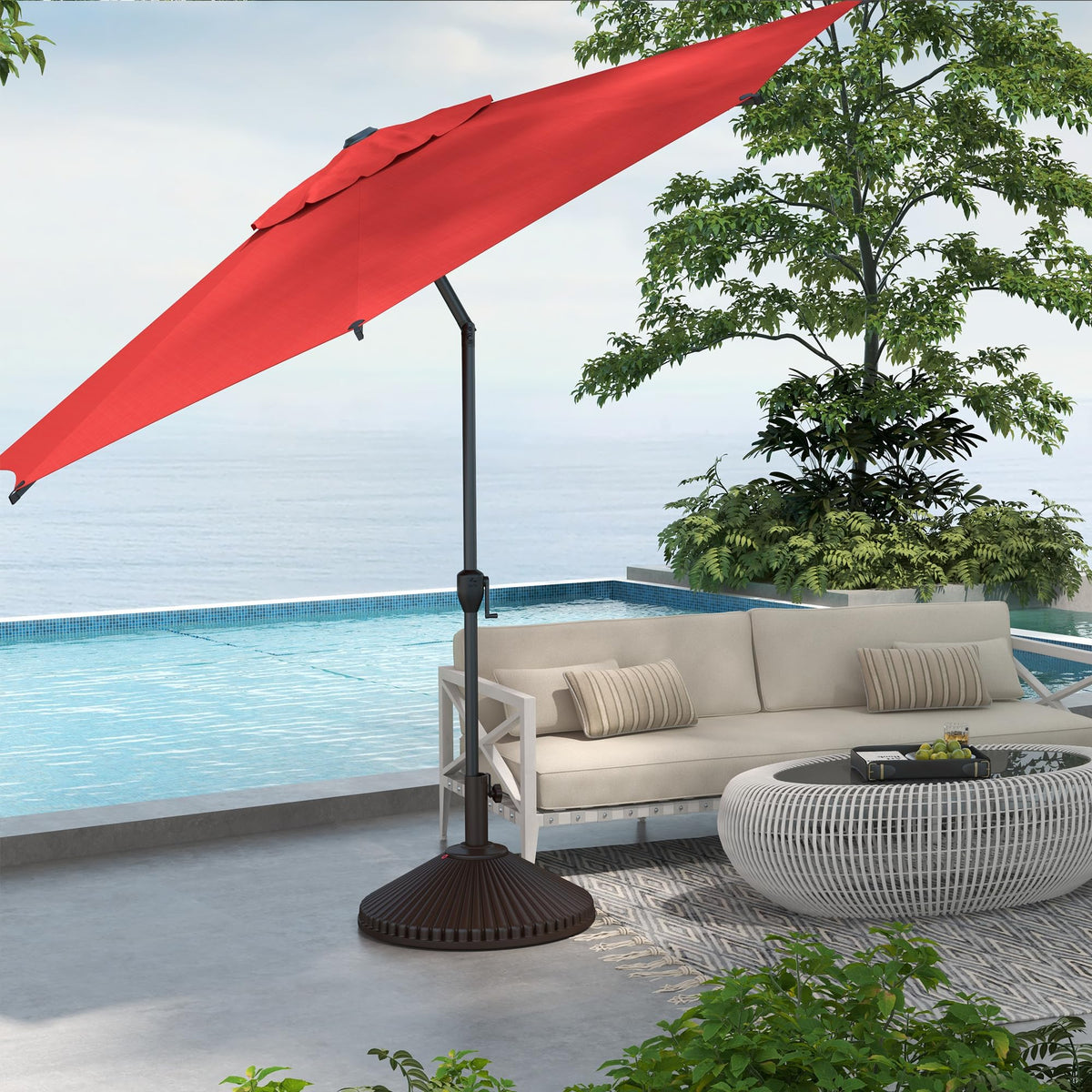 Abba Patio 7.5FT Lyon Outdoor Patio Umbrella Outdoor Table Umbrella with Push Button Tilt and Crank Market Umbrella 6 Sturdy Ribs UV Protection Waterproof for Garden Deck Backyard Pool Grey Father Jim Norris notebooks