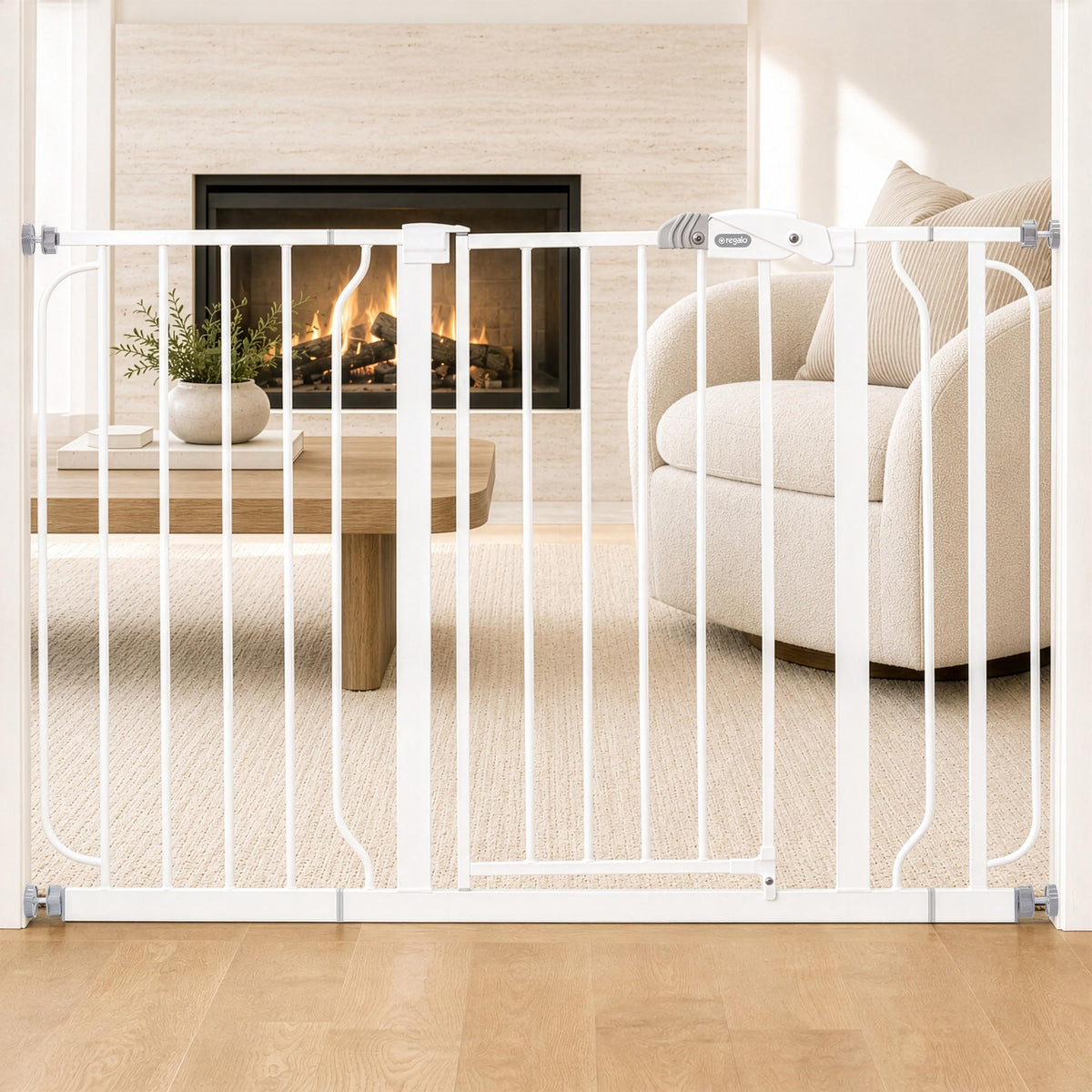 Regalo Safety 29"-38.5" Easy Step Baby Gate, Bottom of Stairs & Doorways