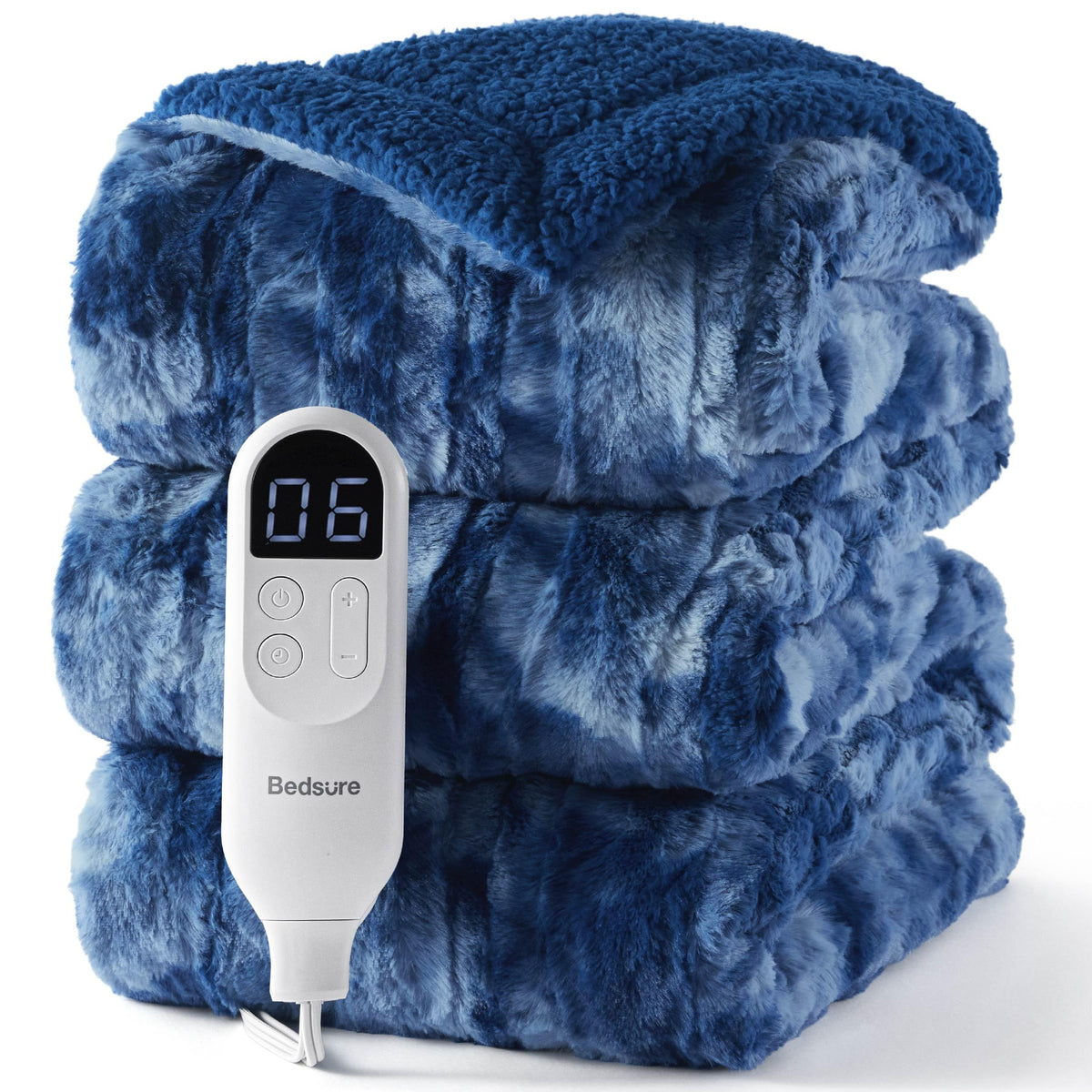 Bedsure Electric Blanket Twin with Preheat Function - Soft Flannel Heated Blanket Twin Size, Fast Heating with 6 Time Settings (Up to 10H) & 6 Heat Settings, Gifts for Grandma (62x84 inches, Grey)