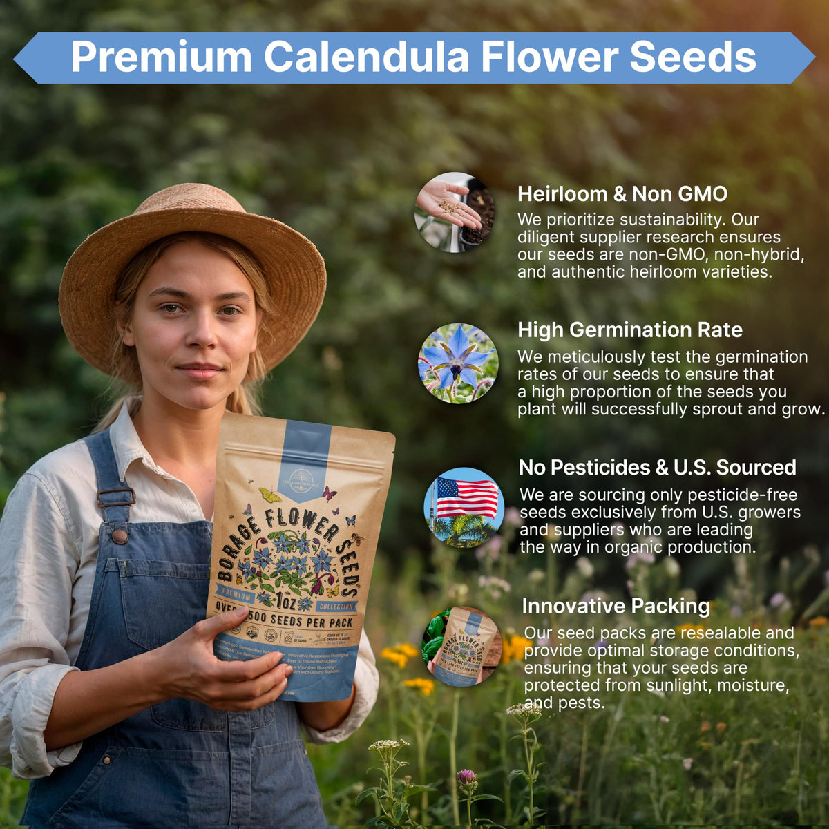 Cosmos Flower Seeds Pack 1 oz - 4,500 Non-GMO Heirloom Annual Seeds for Planting Indoor & Outdoor Gardening, Flower Seed for Garden in Resealable Packet, Floral Mix for Pollinators Perennial Mix Father Jim Norris notebooks