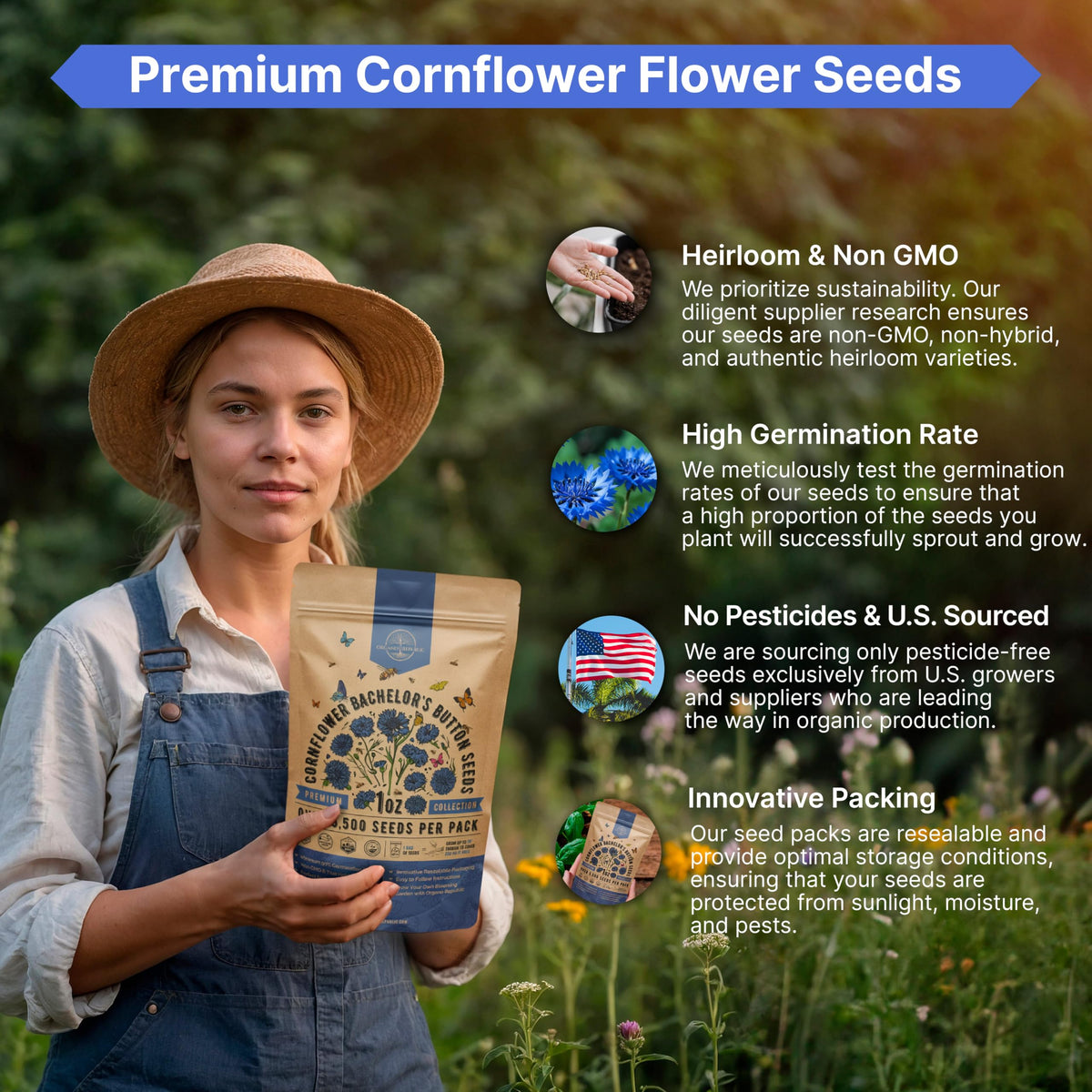 Cosmos Flower Seeds Pack 1 oz - 4,500 Non-GMO Heirloom Annual Seeds for Planting Indoor & Outdoor Gardening, Flower Seed for Garden in Resealable Packet, Floral Mix for Pollinators Perennial Mix Father Jim Norris notebooks