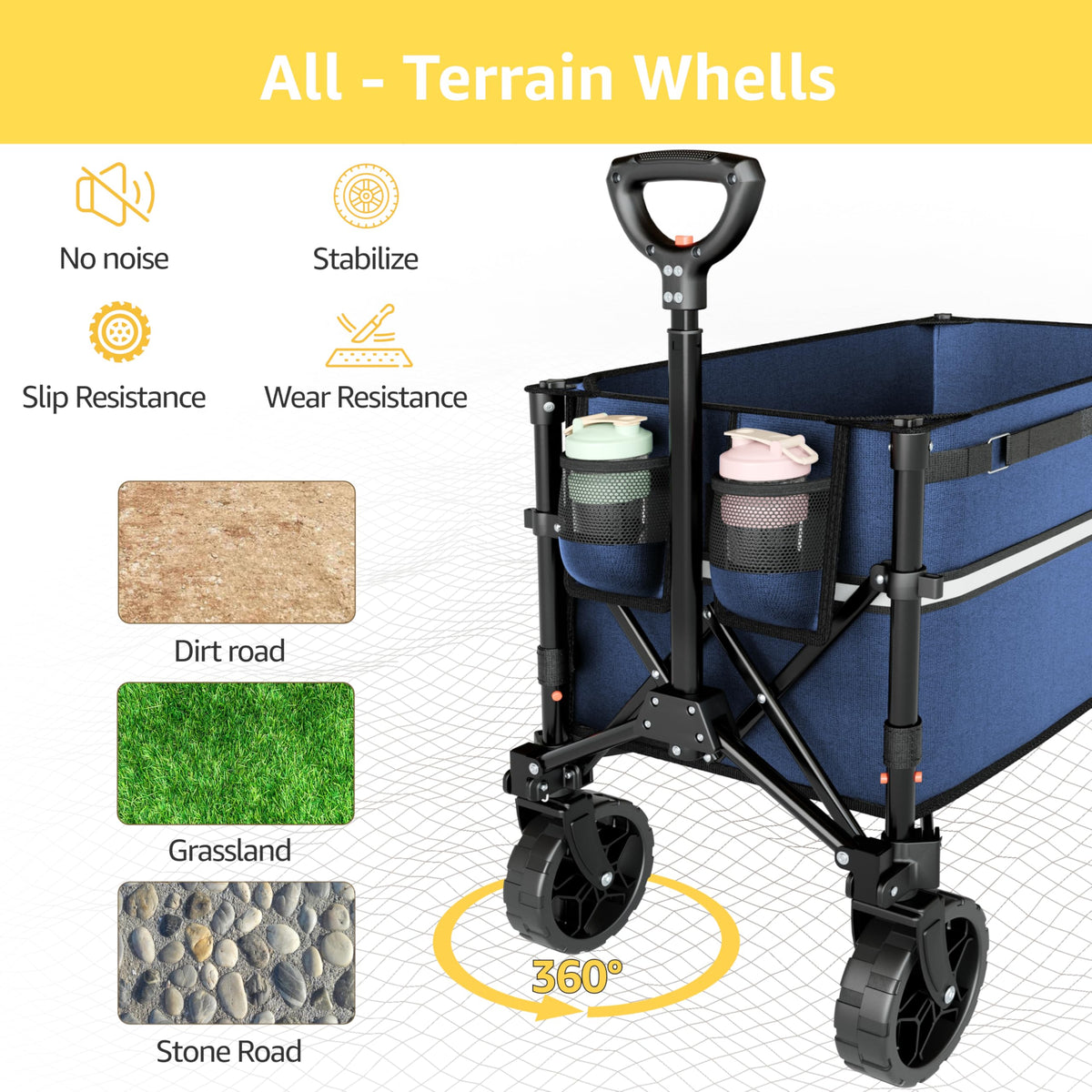 ROSONG Collapsible Wagon Cart with Wheels Foldable - Folding Utility Heavy Duty Wagons Carts for Grocery Sports Garden Shopping Camping Wheelbarrows (Pink, 120L) Father Jim Norris notebooks