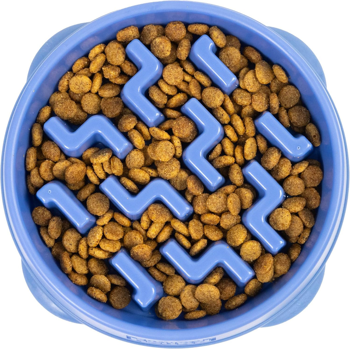 Outward Hound Fun Feeder Slo Bowl Dog Slow Feeder, Notch, Blue, 8.8"