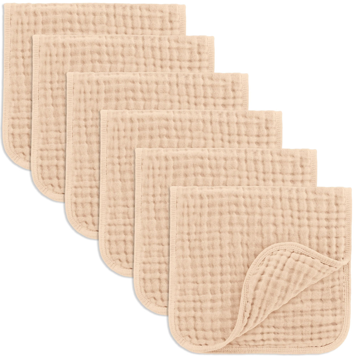 Comfy Cubs Muslin Burp Cloths 20x10" 10 Pack, Baby Burp Cloths - Multi