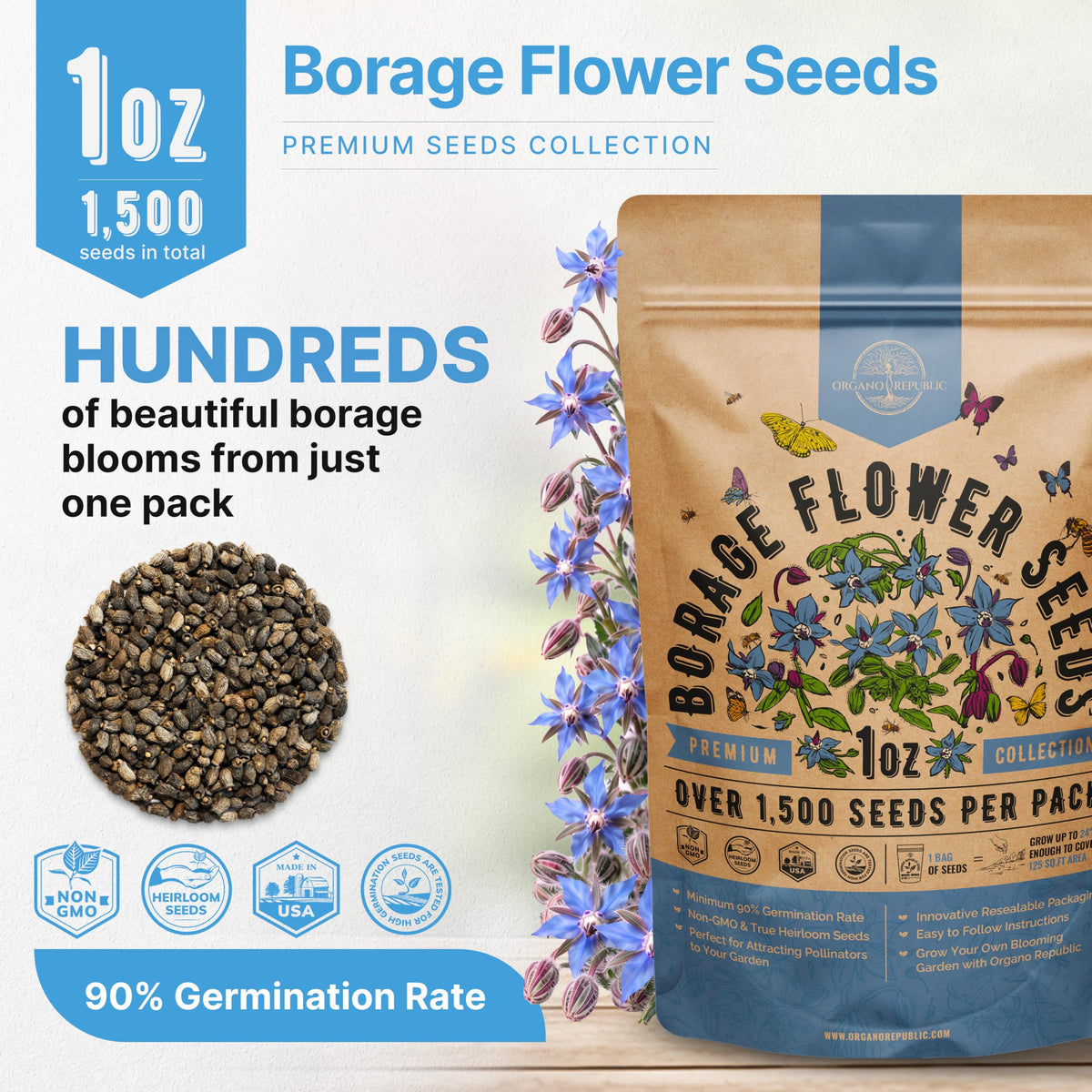 Cosmos Flower Seeds Pack 1 oz - 4,500 Non-GMO Heirloom Annual Seeds for Planting Indoor & Outdoor Gardening, Flower Seed for Garden in Resealable Packet, Floral Mix for Pollinators Perennial Mix Father Jim Norris notebooks