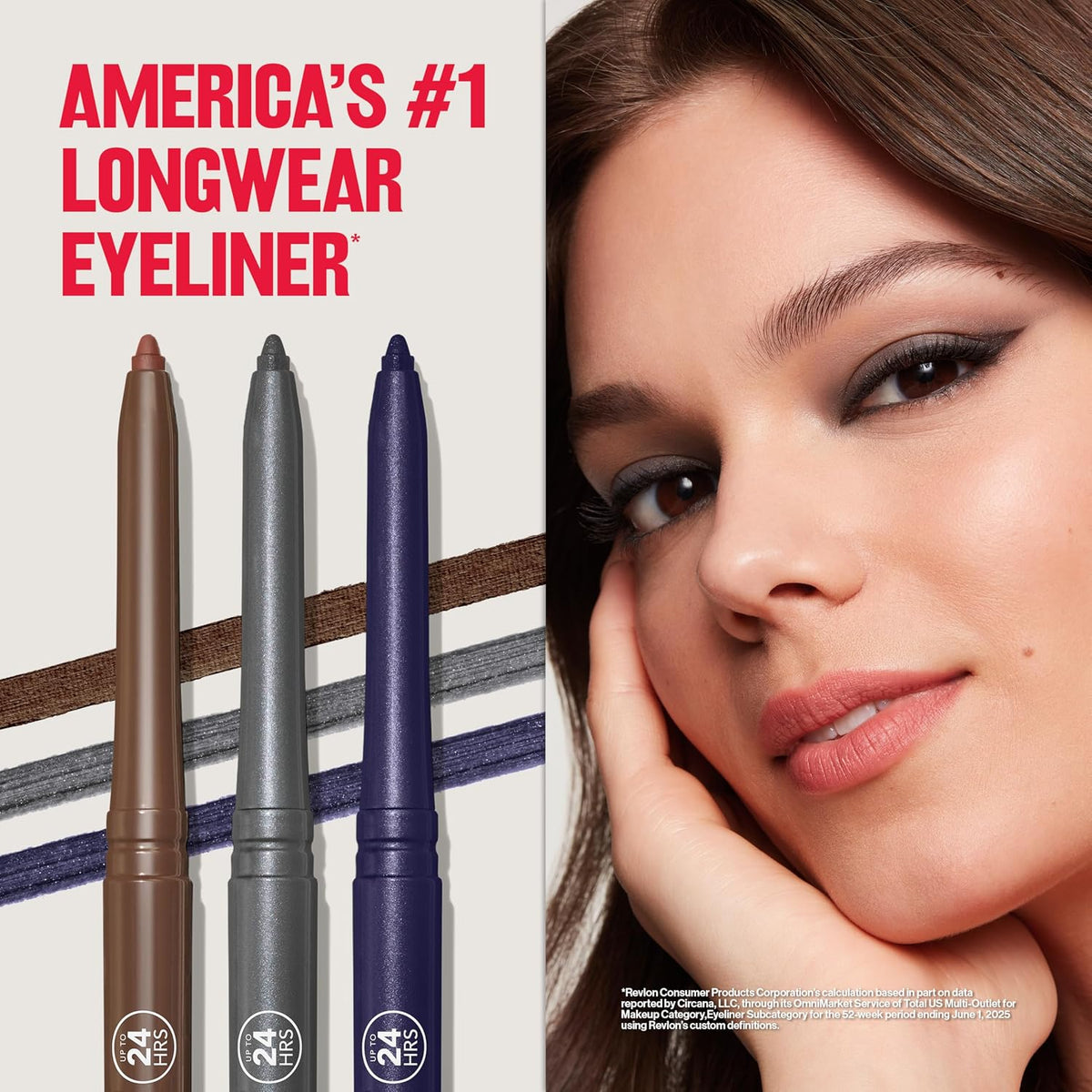 REVLON ColorStay Pencil Waterproof Eyeliner, 204 Charcoal, 0.01 oz
