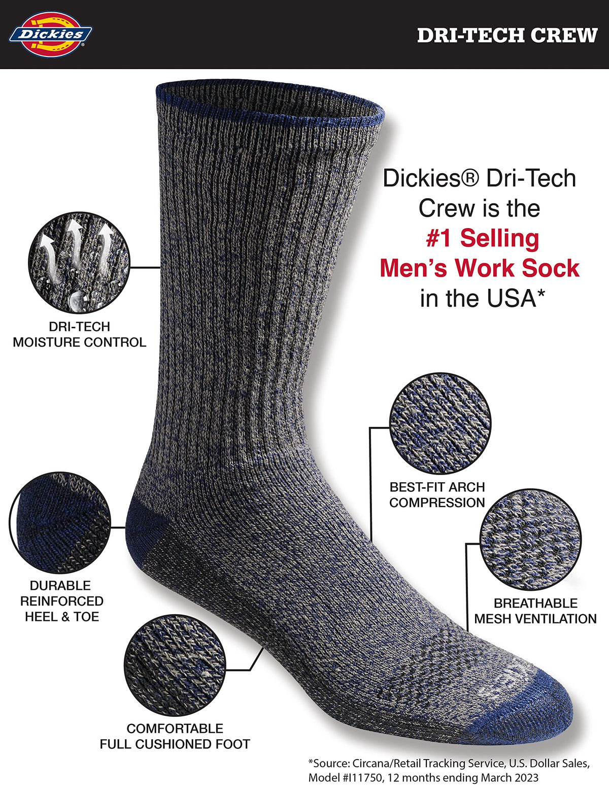 Dickies Men's Dri-tech Original Moisture Control Crew Socks, Available in M-xxl (6, 12, 18 Pairs) Father Jim Norris notebooks