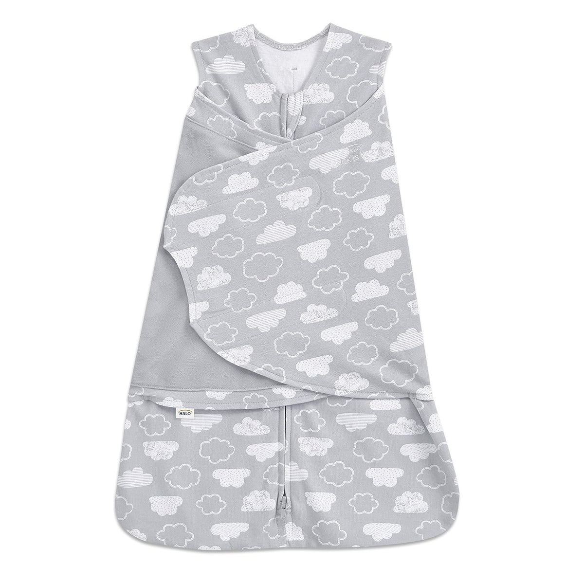 HALO SleepSack Swaddle | Cotton | 1.5 TOG | 68-75°F | 6-12 lbs |Baby Blue