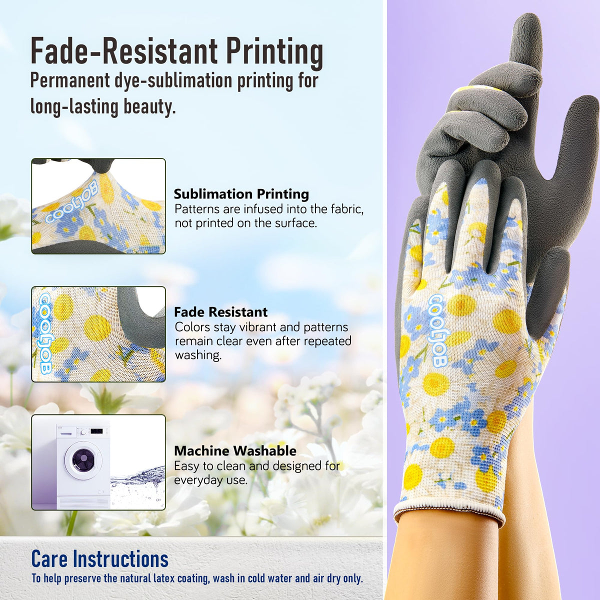 COOLJOB 6 Pairs Gardening Gloves for Women Ladies, Breathable Rubber Coated for Yard Garden, Outdoor Indoor Protective Work with Grip, Medium Size, Red & Green Father Jim Norris notebooks