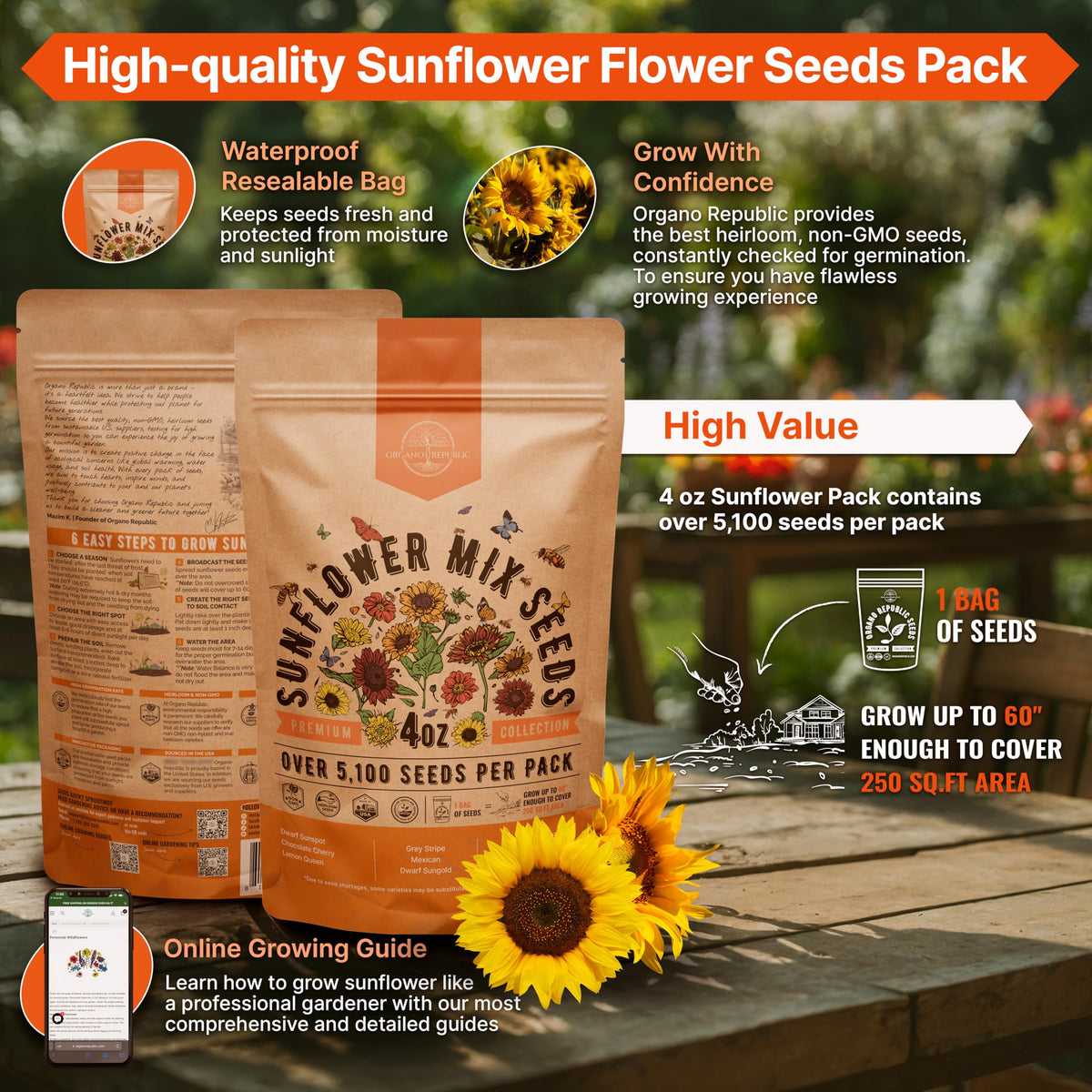 Cosmos Flower Seeds Pack 1 oz - 4,500 Non-GMO Heirloom Annual Seeds for Planting Indoor & Outdoor Gardening, Flower Seed for Garden in Resealable Packet, Floral Mix for Pollinators Perennial Mix Father Jim Norris notebooks