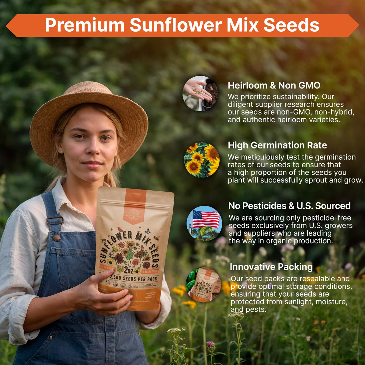 Cosmos Flower Seeds Pack 1 oz - 4,500 Non-GMO Heirloom Annual Seeds for Planting Indoor & Outdoor Gardening, Flower Seed for Garden in Resealable Packet, Floral Mix for Pollinators Perennial Mix Father Jim Norris notebooks
