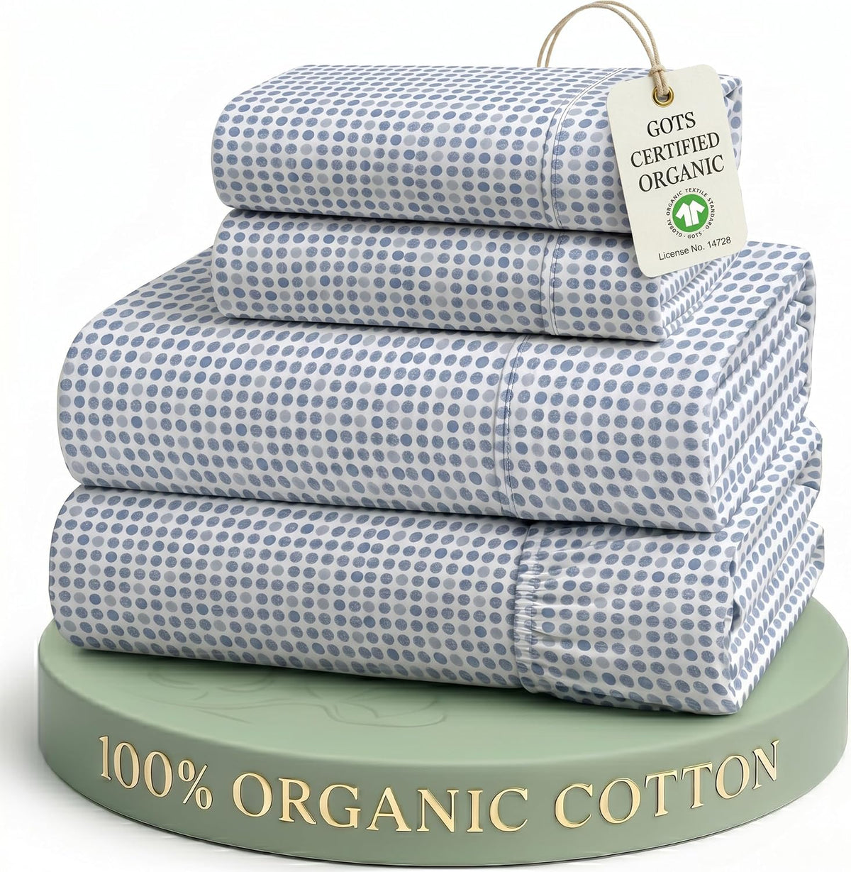 LANE LINEN California King Sheets 100% Organic Cotton 4pc Percale - White