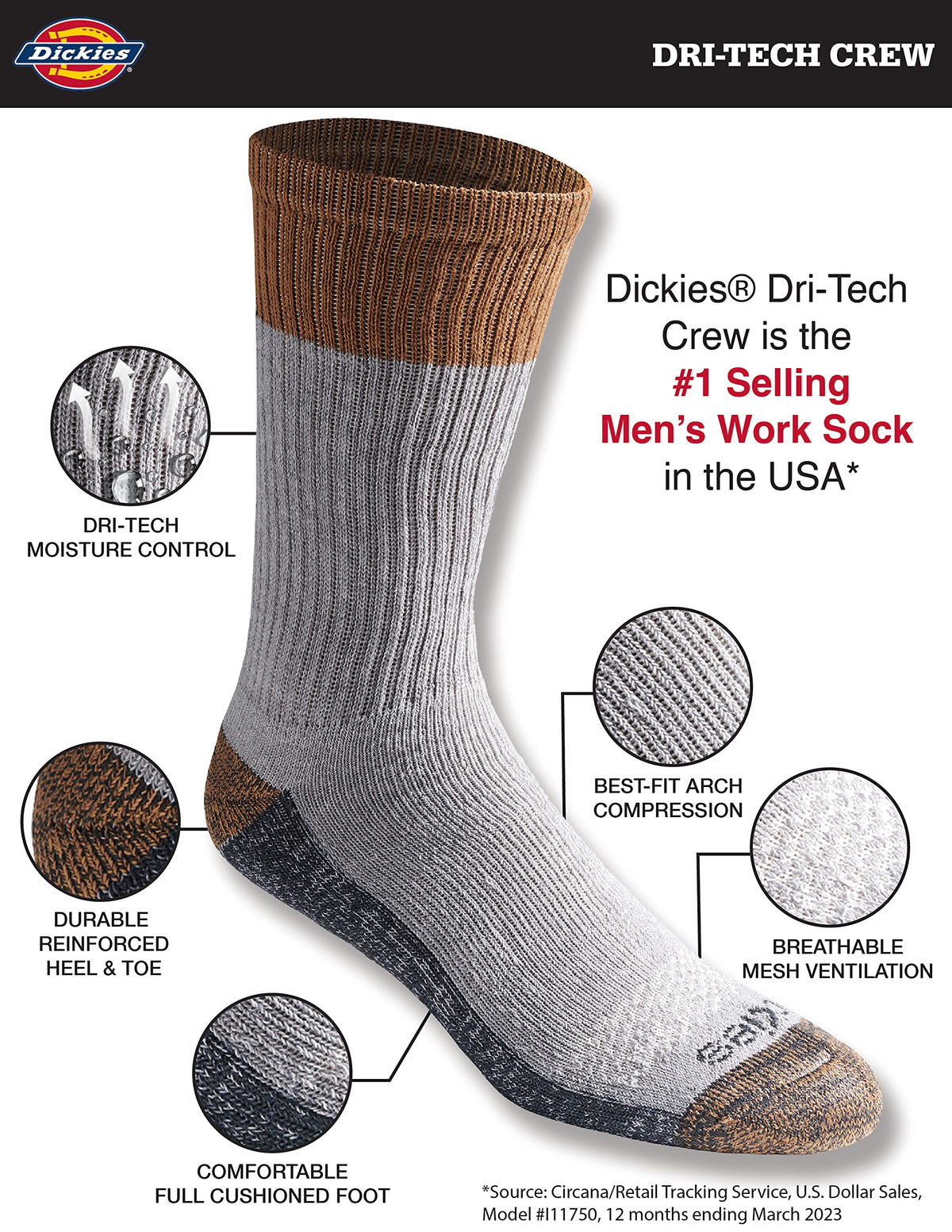 Dickies Men's Dri-tech Original Moisture Control Crew Socks, Available in M-xxl (6, 12, 18 Pairs) Father Jim Norris notebooks