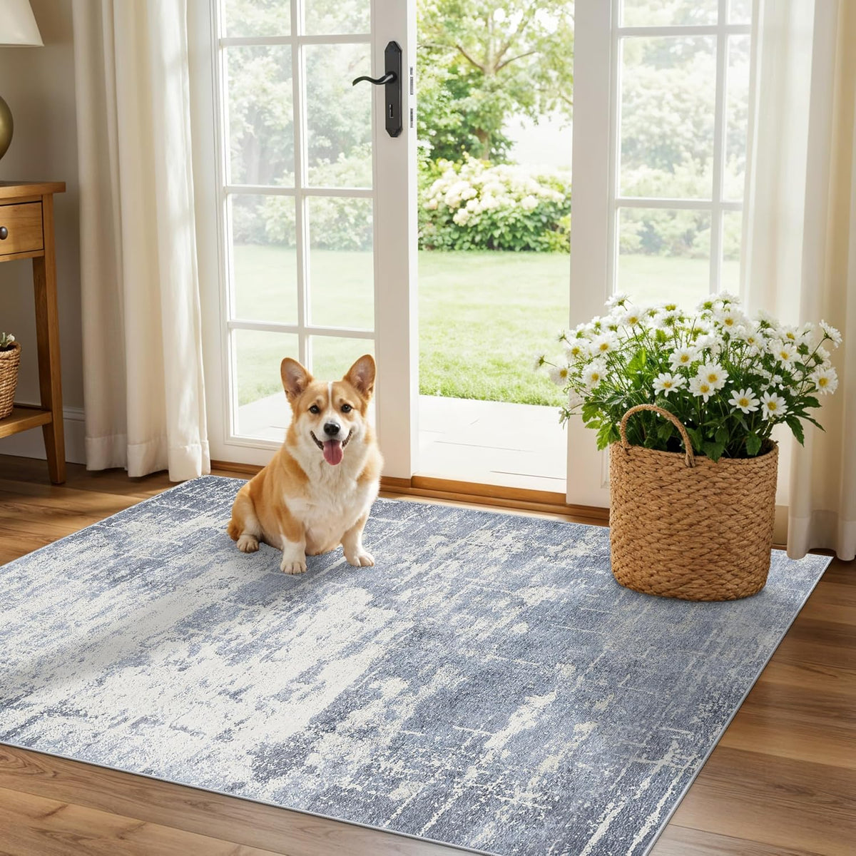 Hallway Washable Runner Rug - 3x10 Kitchen Rugs Entryway Rug Runner Vintage Soft Floor Mat Non Slip Indoor Farmhouse Carpet for Bathroom Living Room Bedroom (3 X 10, Beige)