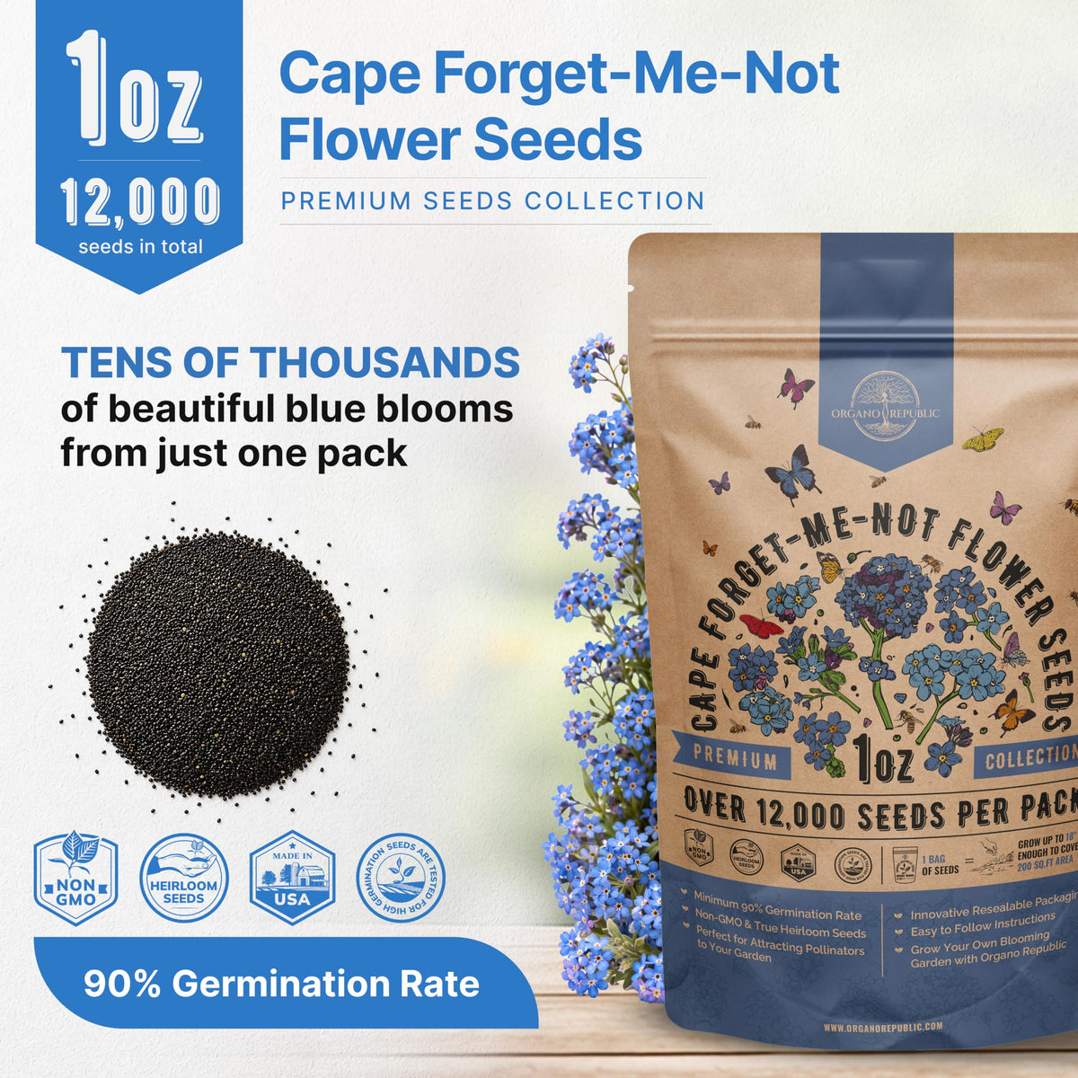 Cosmos Flower Seeds Pack 1 oz - 4,500 Non-GMO Heirloom Annual Seeds for Planting Indoor & Outdoor Gardening, Flower Seed for Garden in Resealable Packet, Floral Mix for Pollinators Perennial Mix Father Jim Norris notebooks