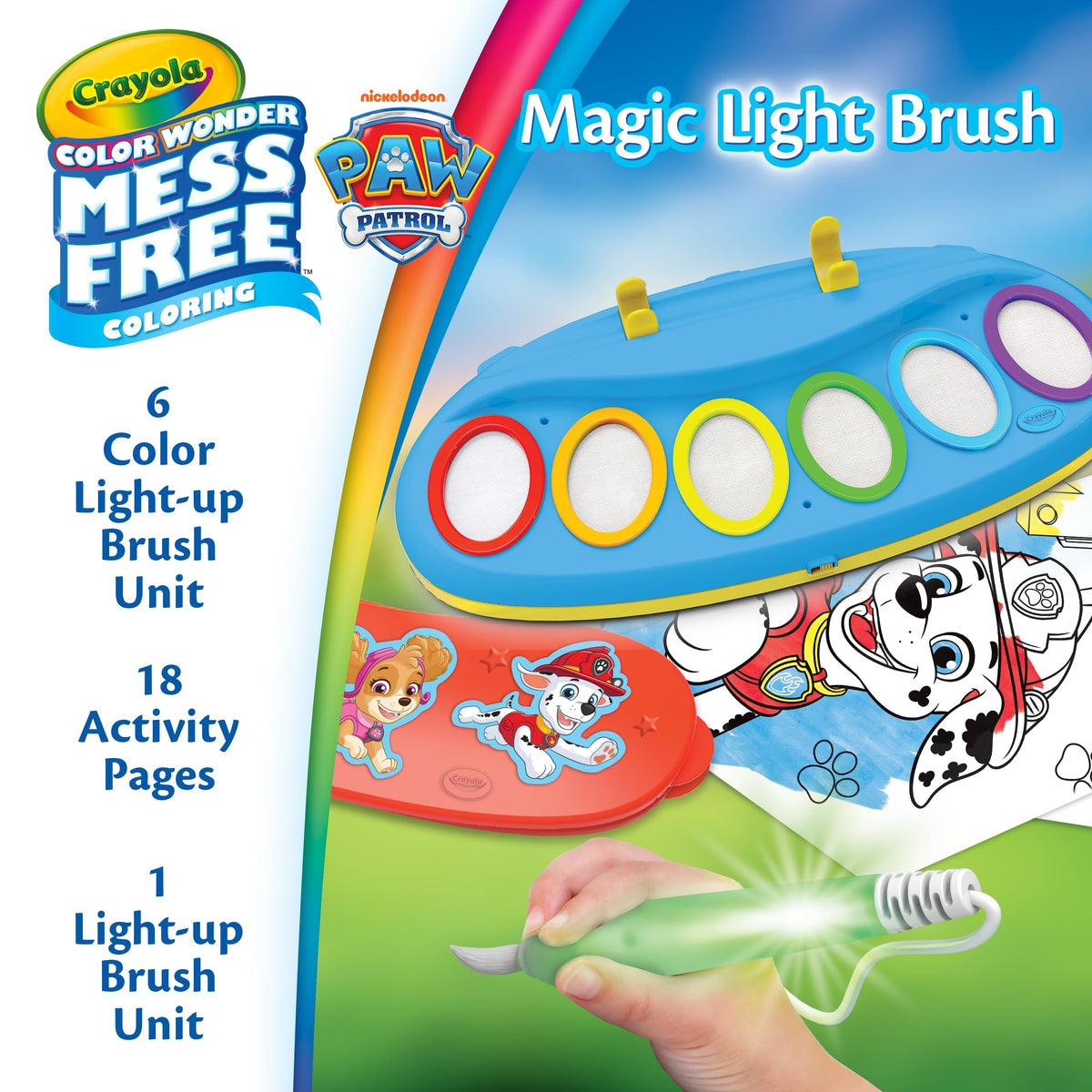 Crayola Color Wonder Magic Light Brush, Mess Free Painting for Kids, Age 3+
