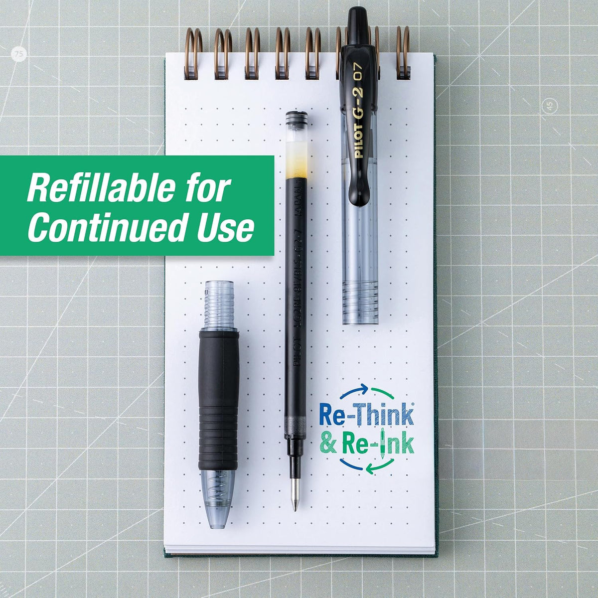 PILOT G2 Premium Gel Pens, Fine Point 0.7mm, Black Ink, 12-Pack Father Jim Norris notebooks