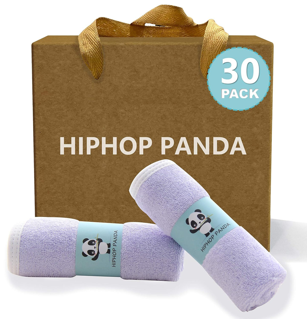HIPHOP PANDA Ultra Soft Baby Washcloths, 2-Layer Absorbent Wash Cloths