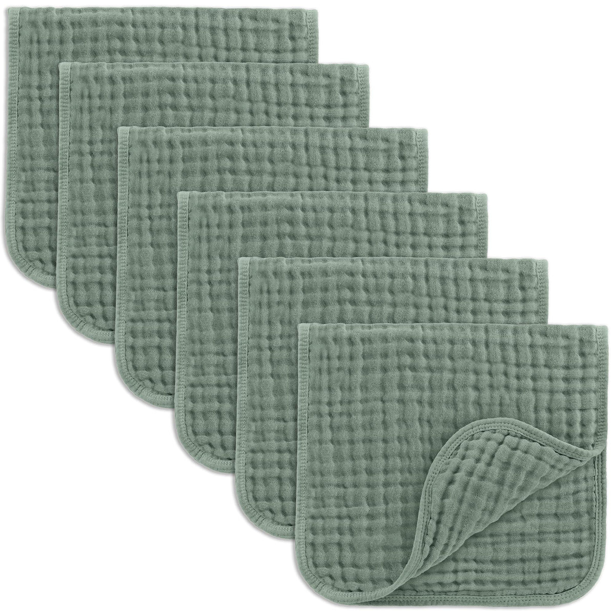 Comfy Cubs Muslin Burp Cloths 20x10" 10 Pack, Baby Burp Cloths - Multi