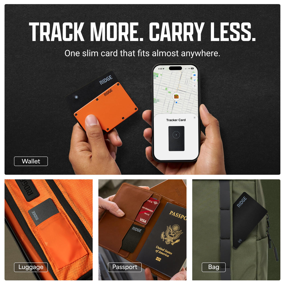 Ridge Tracker Card Compatible with Apple Find My, Compatible with Android Slim Tracking Card - Wallet Finder, Item Locator for Luggage Tags, Passports, Phone - MFi Certified, IP68 Water Resistance Father Jim Norris notebooks