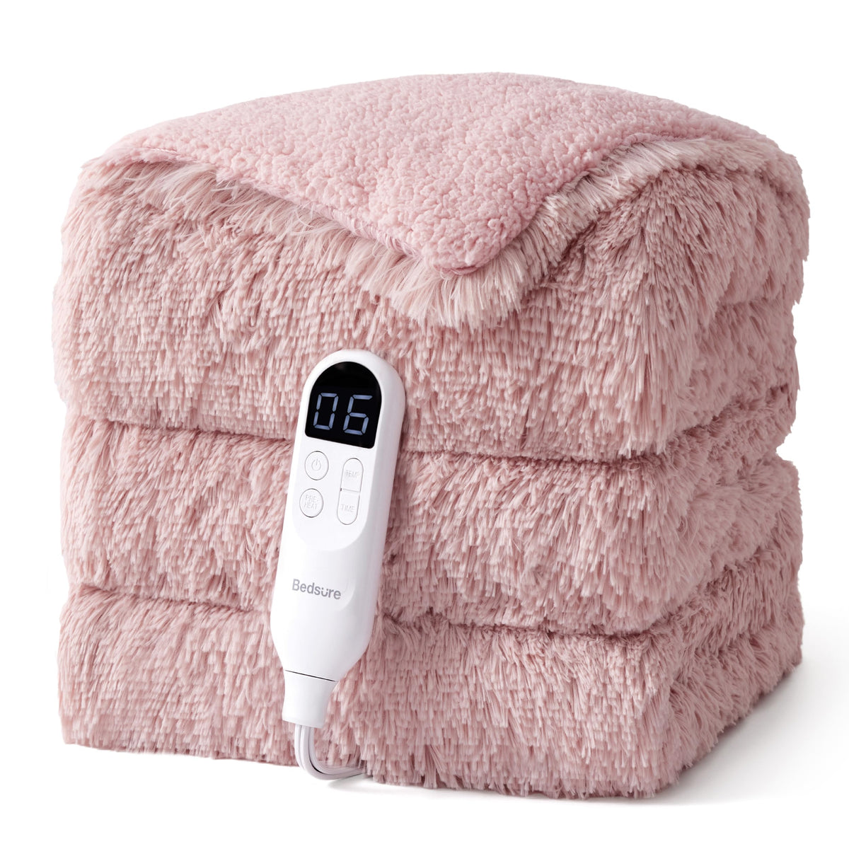 Bedsure Electric Blanket Twin with Preheat Function - Soft Flannel Heated Blanket Twin Size, Fast Heating with 6 Time Settings (Up to 10H) & 6 Heat Settings, Gifts for Grandma (62x84 inches, Grey)