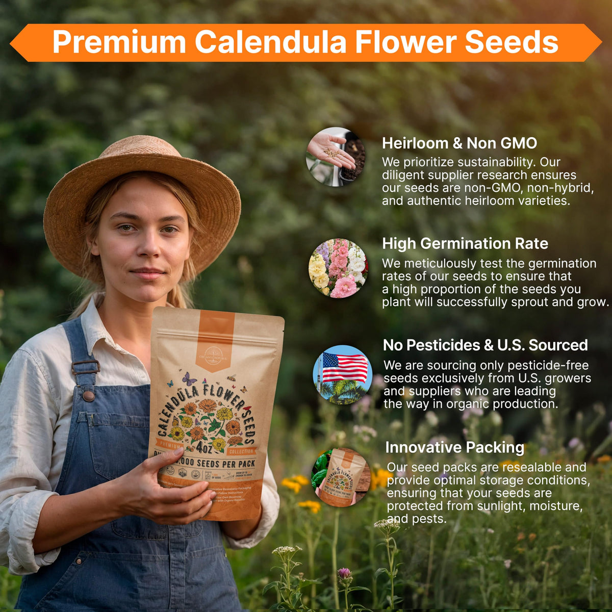 Cosmos Flower Seeds Pack 1 oz - 4,500 Non-GMO Heirloom Annual Seeds for Planting Indoor & Outdoor Gardening, Flower Seed for Garden in Resealable Packet, Floral Mix for Pollinators Perennial Mix Father Jim Norris notebooks