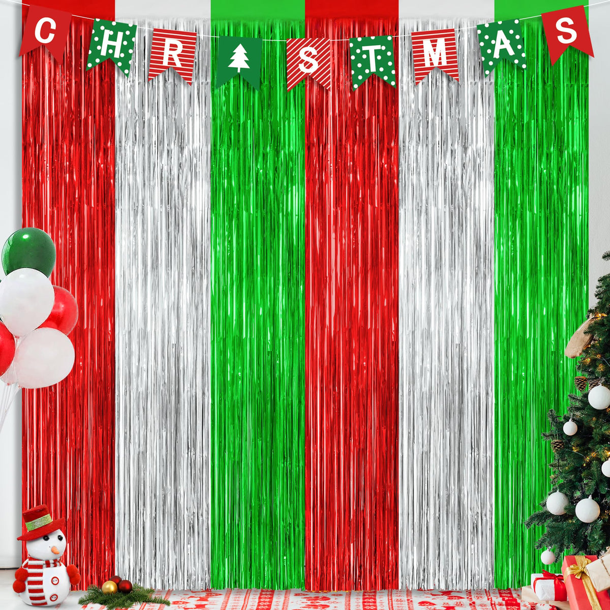 2 Pack Pink Party Decorations, 3.28 FT x 7.05 FT Pink Backdrop, Metallic Tinsel Backdrop Fringe Curtains Backdrop Curtains, Photo Backdrop Party Supplies Birthday Party Decorationsay Party Decorations