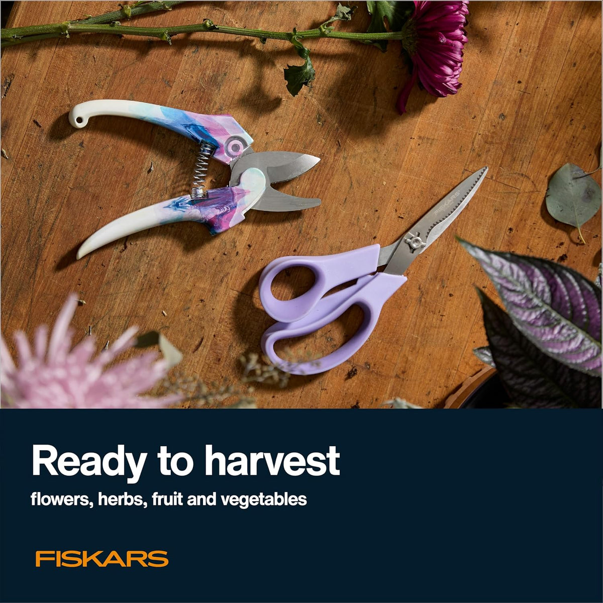 Fiskars 2-Piece Garden Tool Set, Pruning Shears & Vegetable Scissors Father Jim Norris notebooks