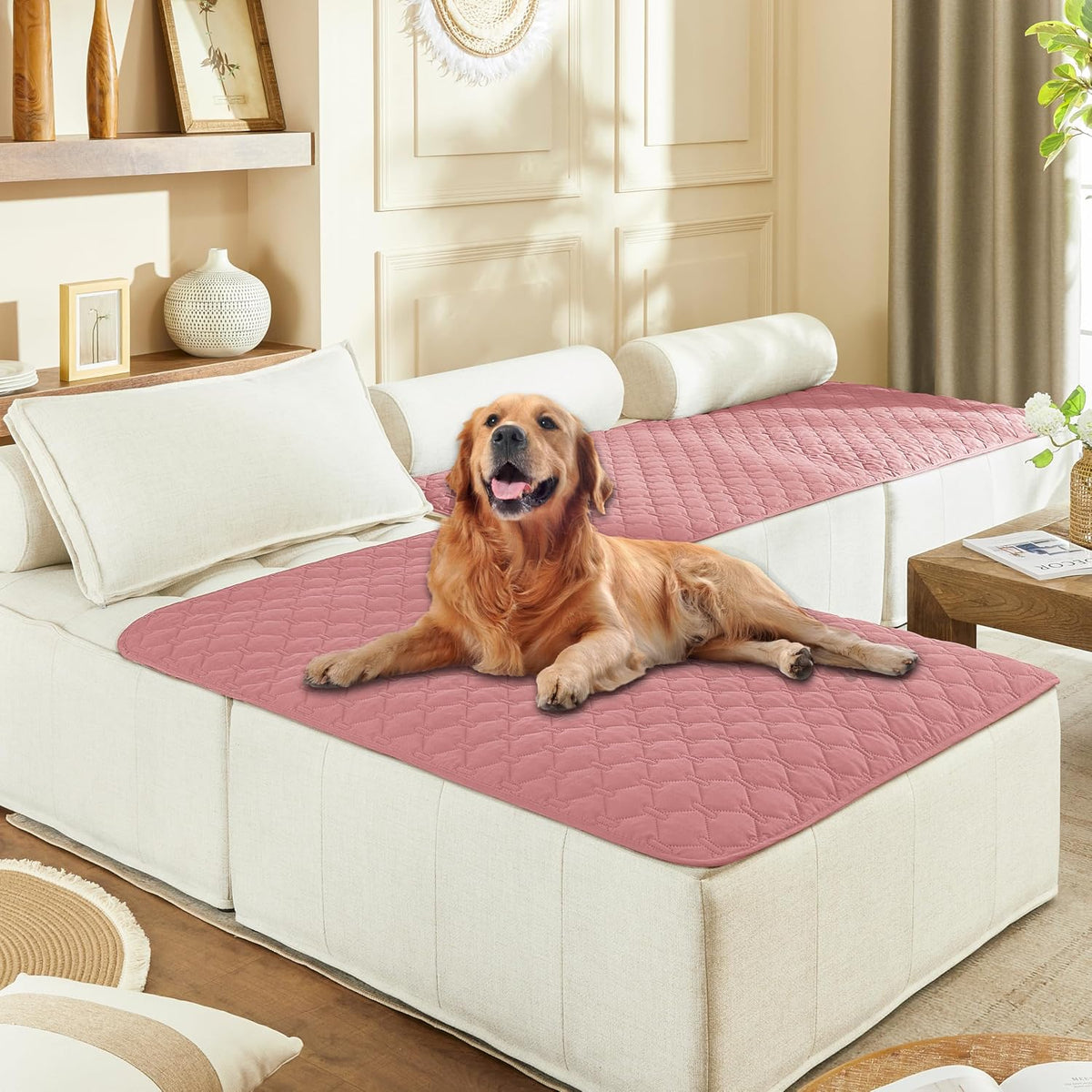 gogobunny Waterproof Pet Blanket for Bed, Washable Couch Cover for Dog Cat