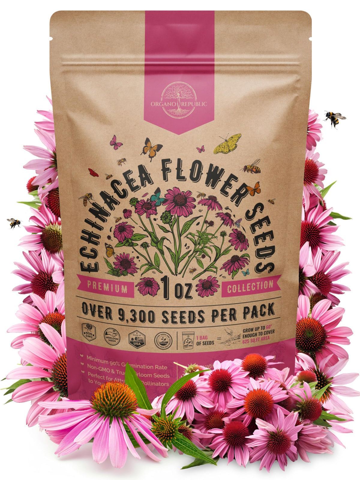 Cosmos Flower Seeds Pack 1 oz - 4,500 Non-GMO Heirloom Annual Seeds for Planting Indoor & Outdoor Gardening, Flower Seed for Garden in Resealable Packet, Floral Mix for Pollinators Perennial Mix Father Jim Norris notebooks