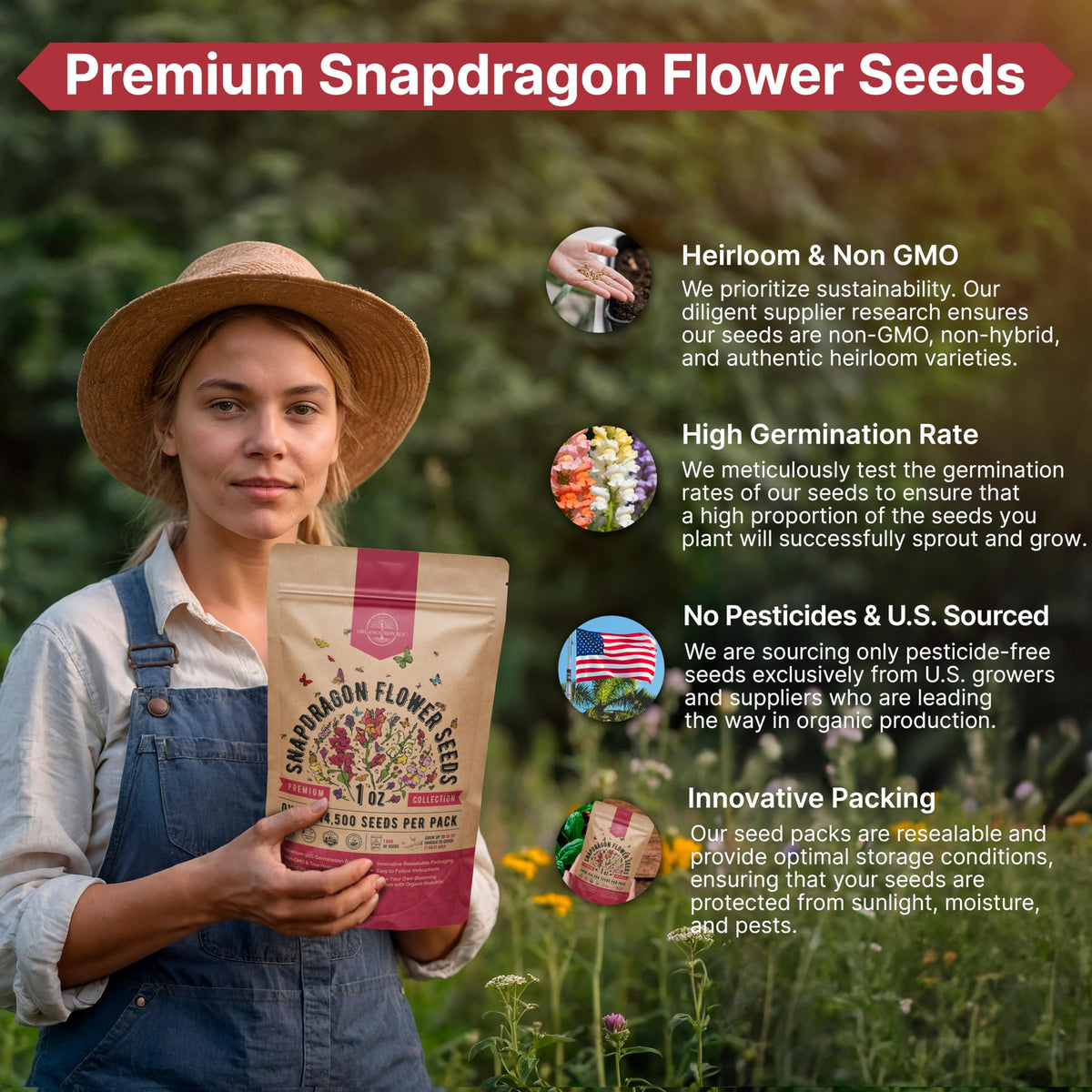 Cosmos Flower Seeds Pack 1 oz - 4,500 Non-GMO Heirloom Annual Seeds for Planting Indoor & Outdoor Gardening, Flower Seed for Garden in Resealable Packet, Floral Mix for Pollinators Perennial Mix Father Jim Norris notebooks