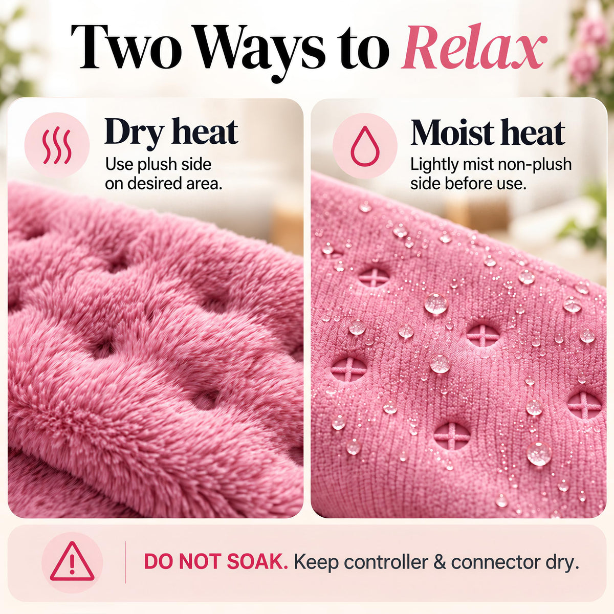 GENIANI XXL Heating Pad for Back Pain & Menstrual Pain Relief, Electric Throw Auto Shut Off,