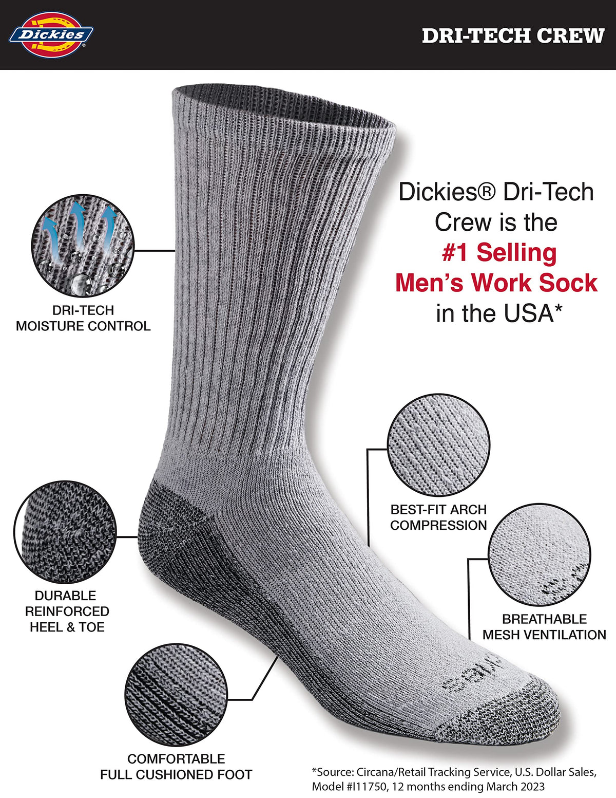 Dickies Men's Dri-tech Original Moisture Control Crew Socks, Available in M-xxl (6, 12, 18 Pairs) Father Jim Norris notebooks