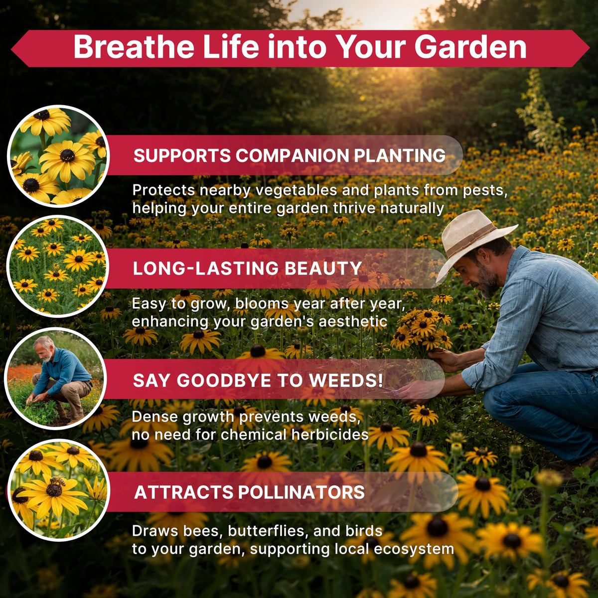 Cosmos Flower Seeds Pack 1 oz - 4,500 Non-GMO Heirloom Annual Seeds for Planting Indoor & Outdoor Gardening, Flower Seed for Garden in Resealable Packet, Floral Mix for Pollinators Perennial Mix Father Jim Norris notebooks