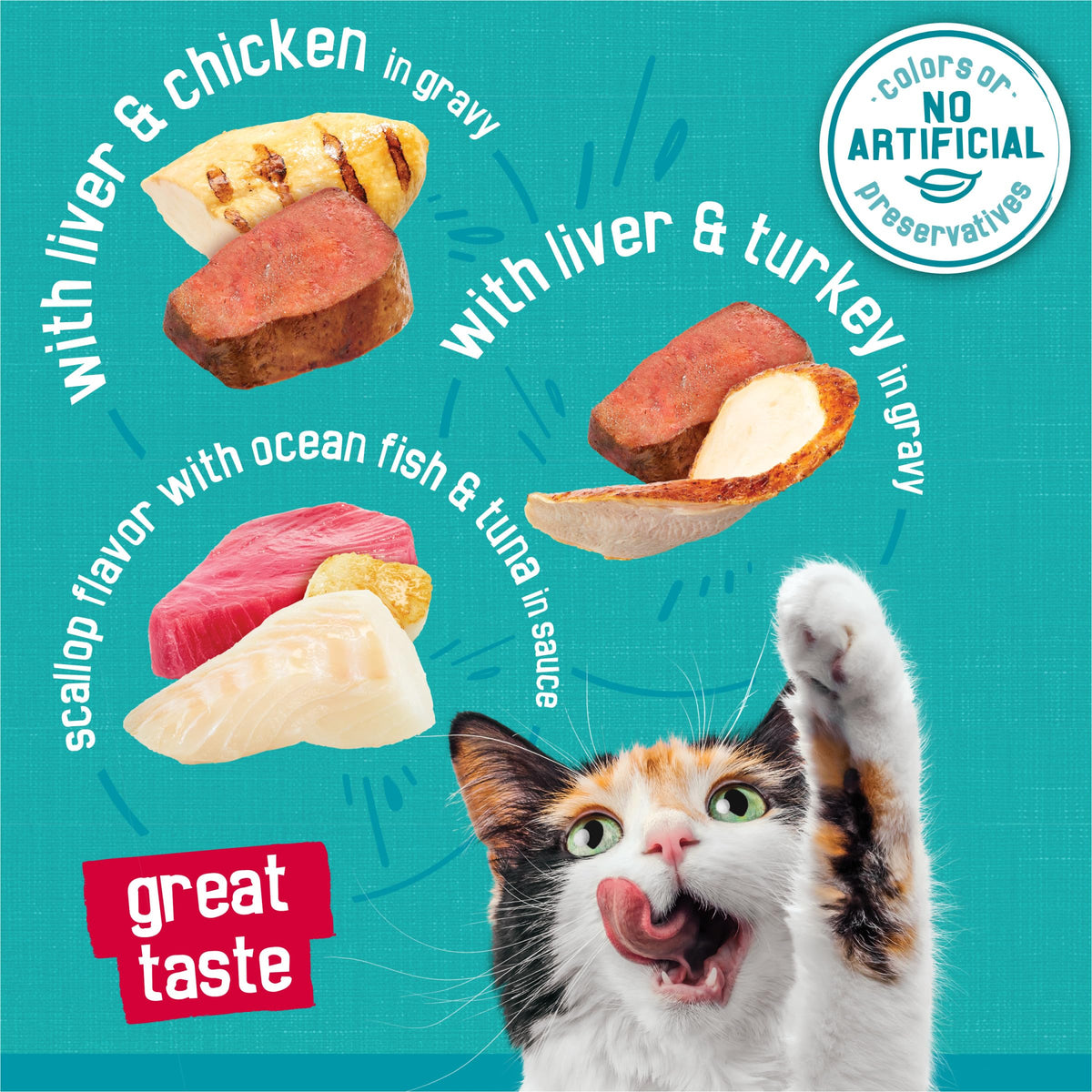 Friskies Purina Tasty Treasures Cat Food, Prime Filets Variety, (12) 5.5 oz