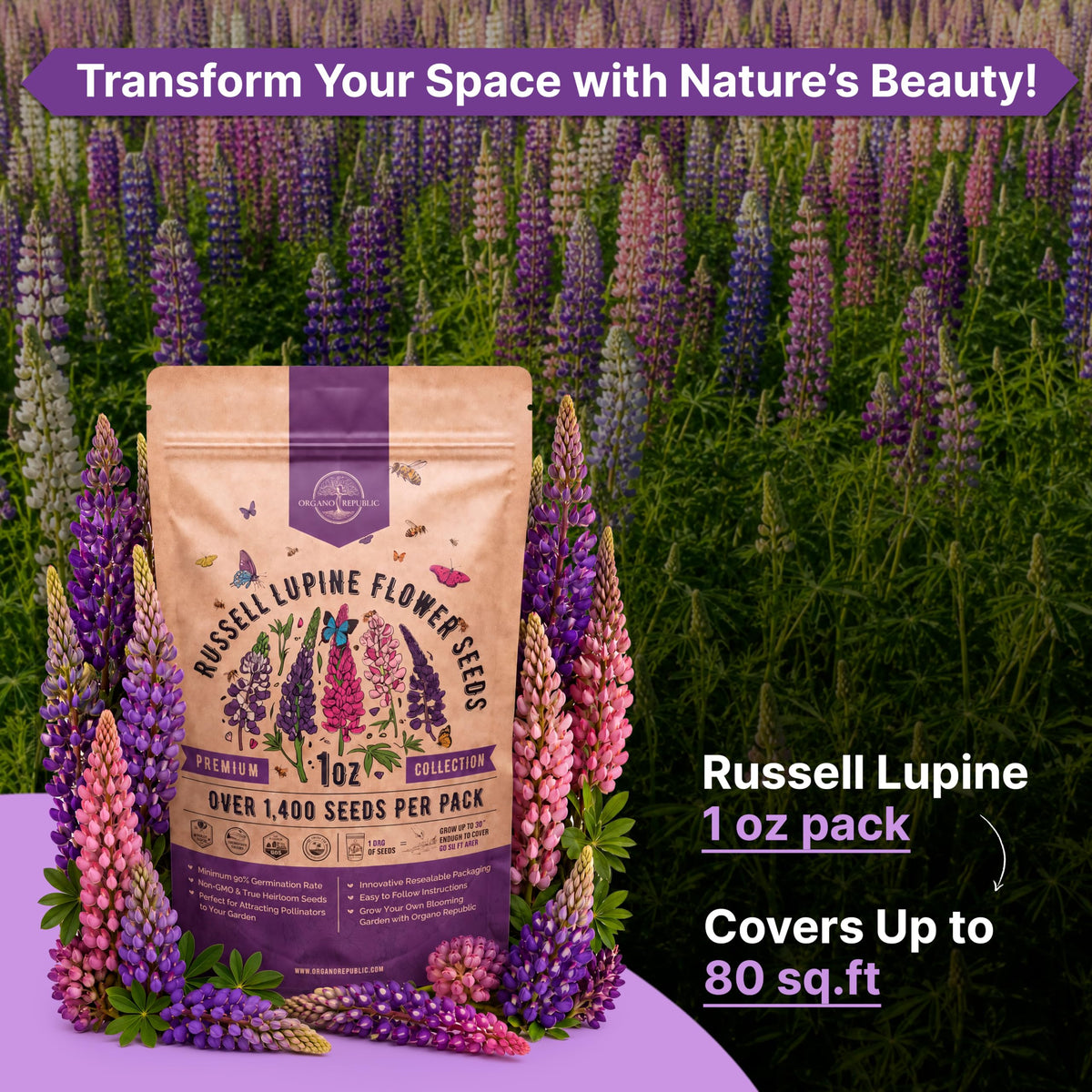 Cosmos Flower Seeds Pack 1 oz - 4,500 Non-GMO Heirloom Annual Seeds for Planting Indoor & Outdoor Gardening, Flower Seed for Garden in Resealable Packet, Floral Mix for Pollinators Perennial Mix Father Jim Norris notebooks