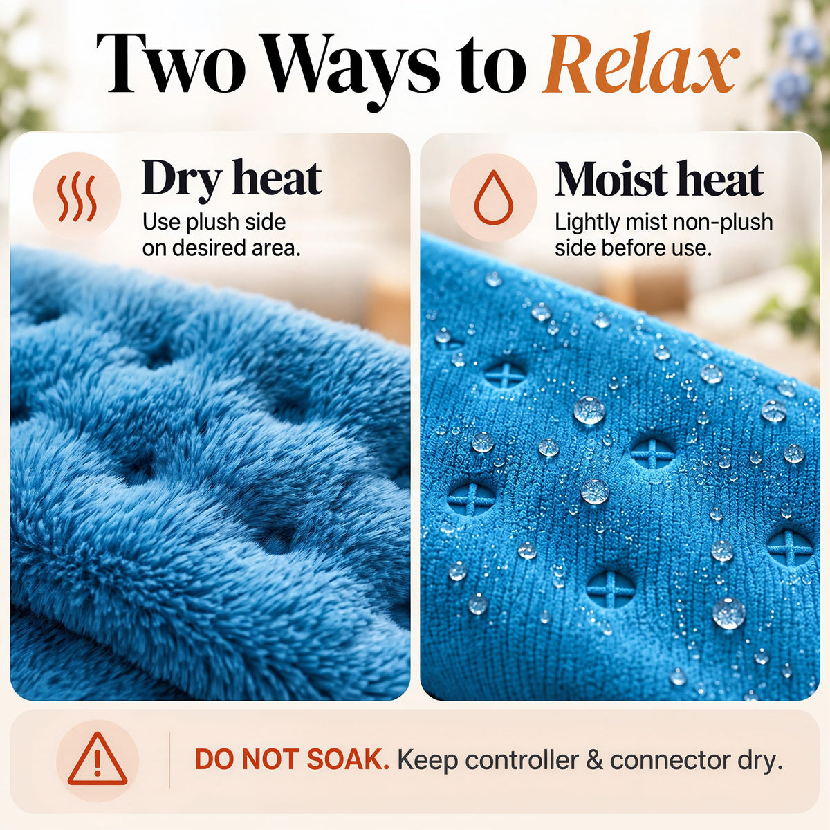 GENIANI XXL Heating Pad for Back Pain & Menstrual Pain Relief, Electric Throw Auto Shut Off,