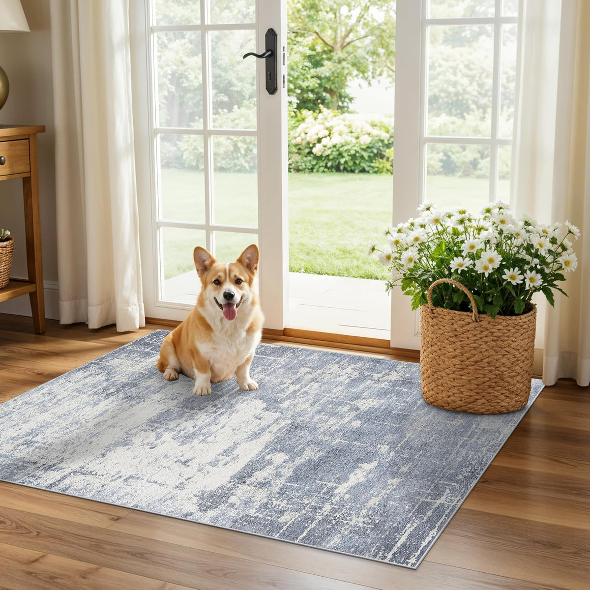 Hallway Washable Runner Rug - 3x10 Kitchen Rugs Entryway Rug Runner Vintage Soft Floor Mat Non Slip Indoor Farmhouse Carpet for Bathroom Living Room Bedroom (3 X 10, Beige)